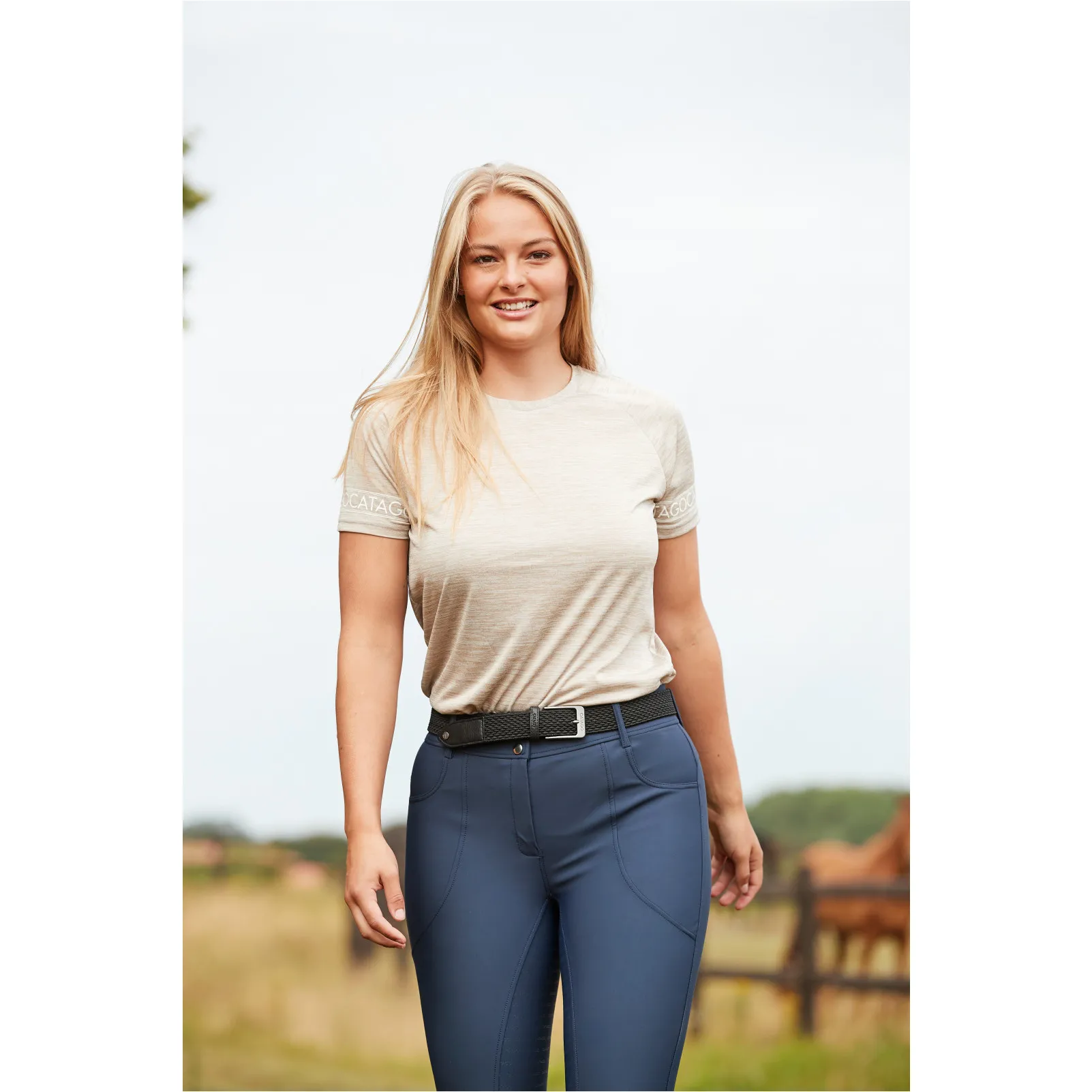 Damen T-Shirt RIGA sandshell melange