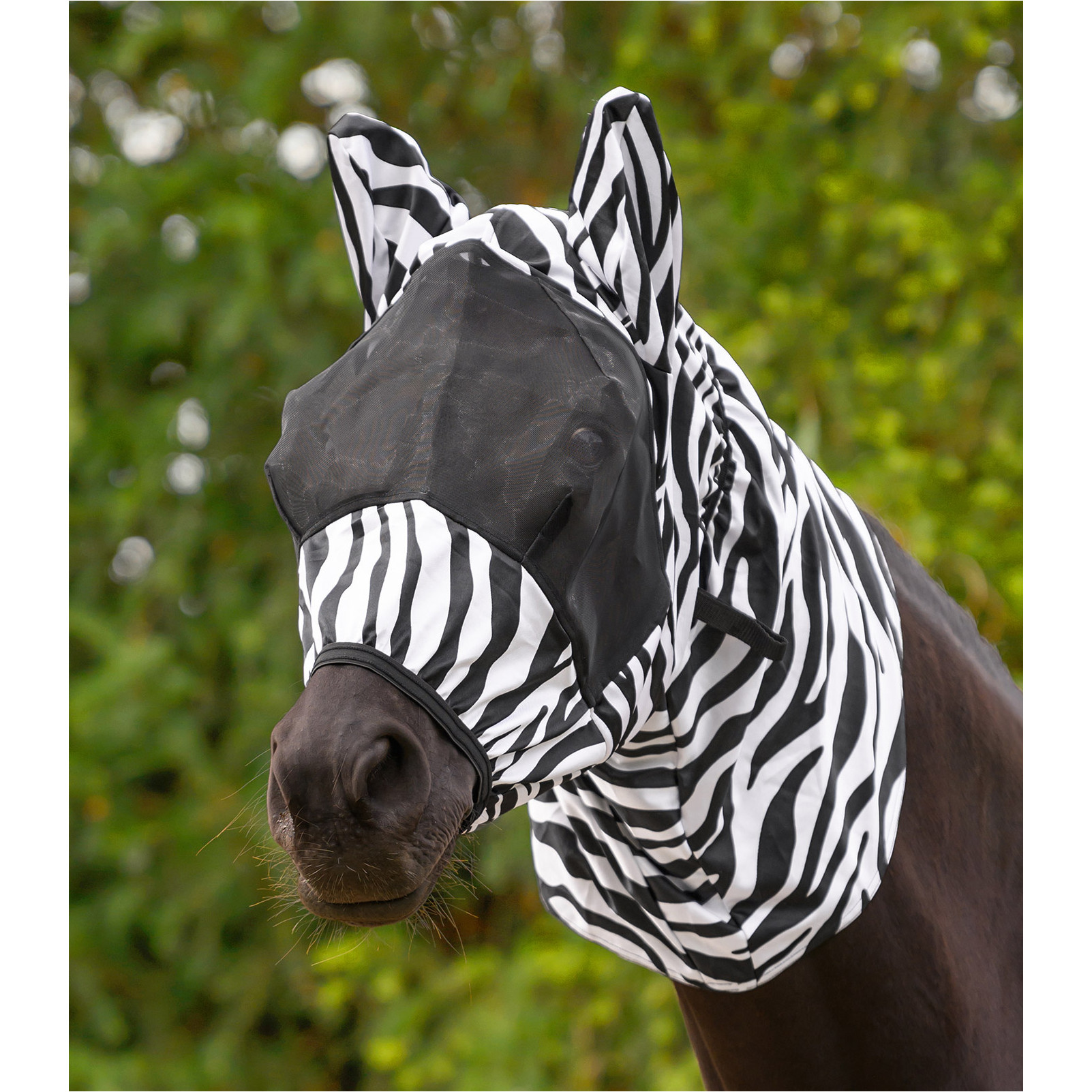 Ekzemer Fliegenmaske ZEBRA schwarz/weiß