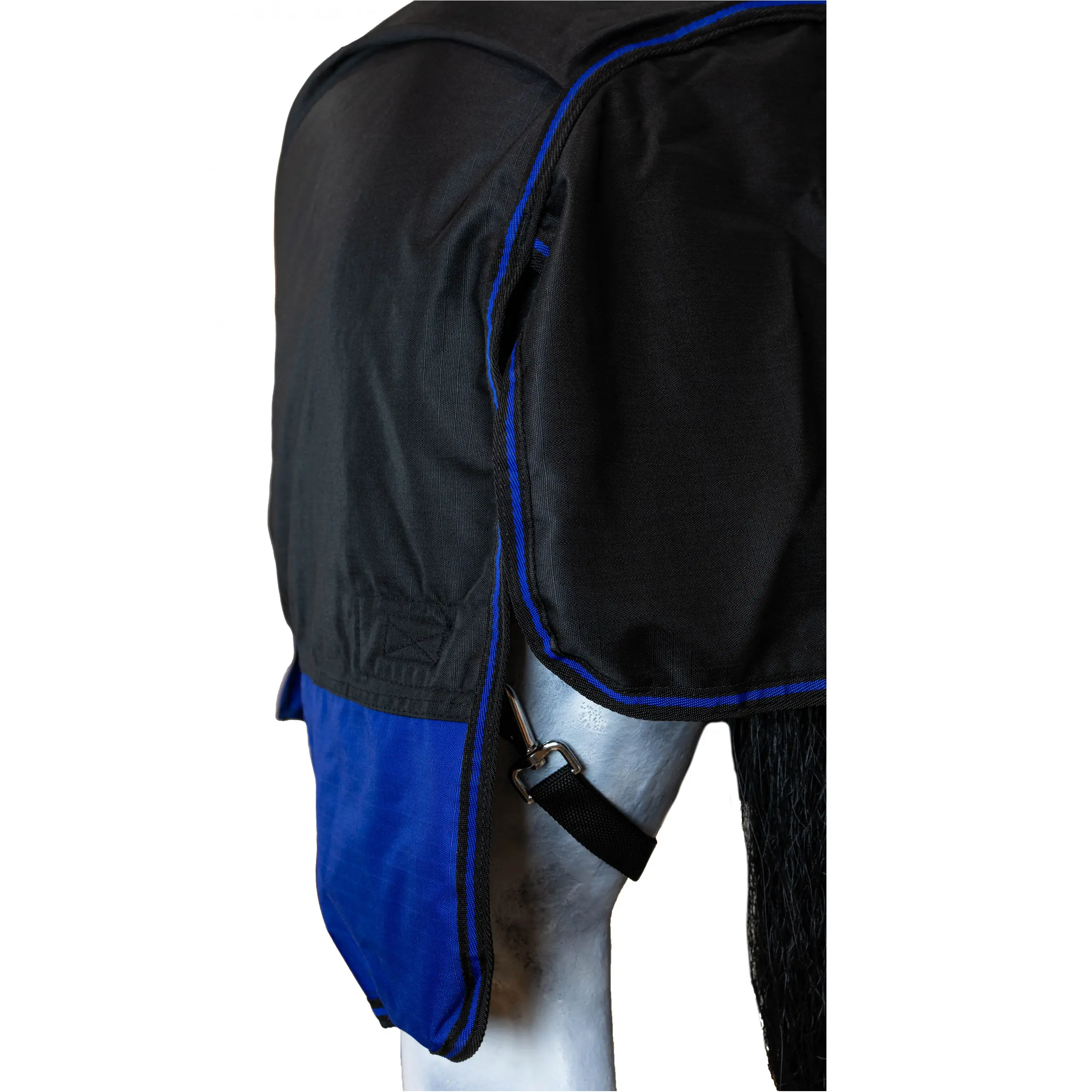 Winterdecke Full Neck 100g Füllung 600D BASICLINE schwarz/royalblau