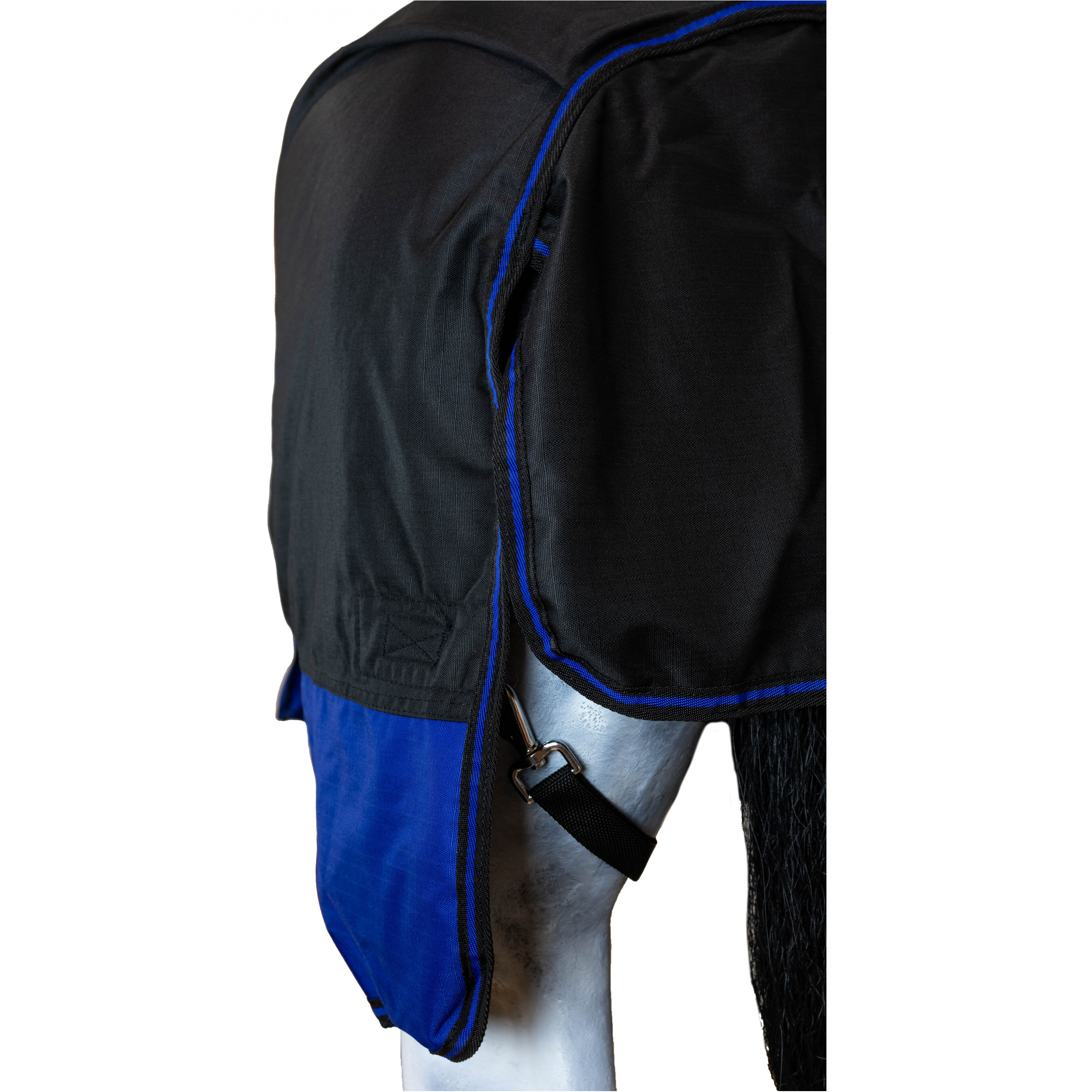 Winterdecke Full Neck 100g Füllung 600D BASICLINE schwarz/royalblau