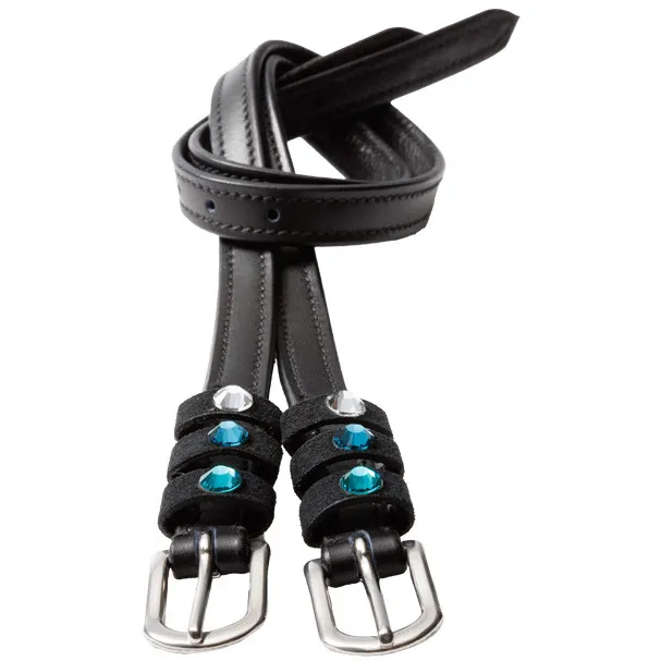 Sporenriemen SEASONS DREAMS schwarz/türkis-weiß 40,5cm
