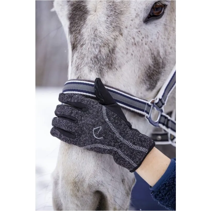Winter Reithandschuhe CHAUD grau meliert