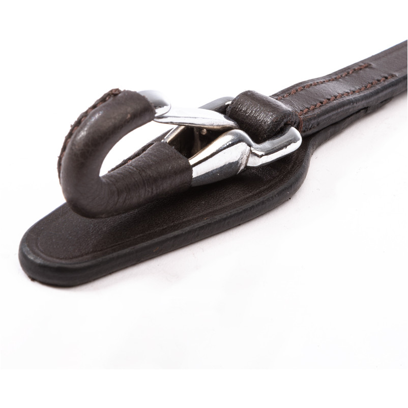 Backenstücke mit Karabiner (2er Set) braun