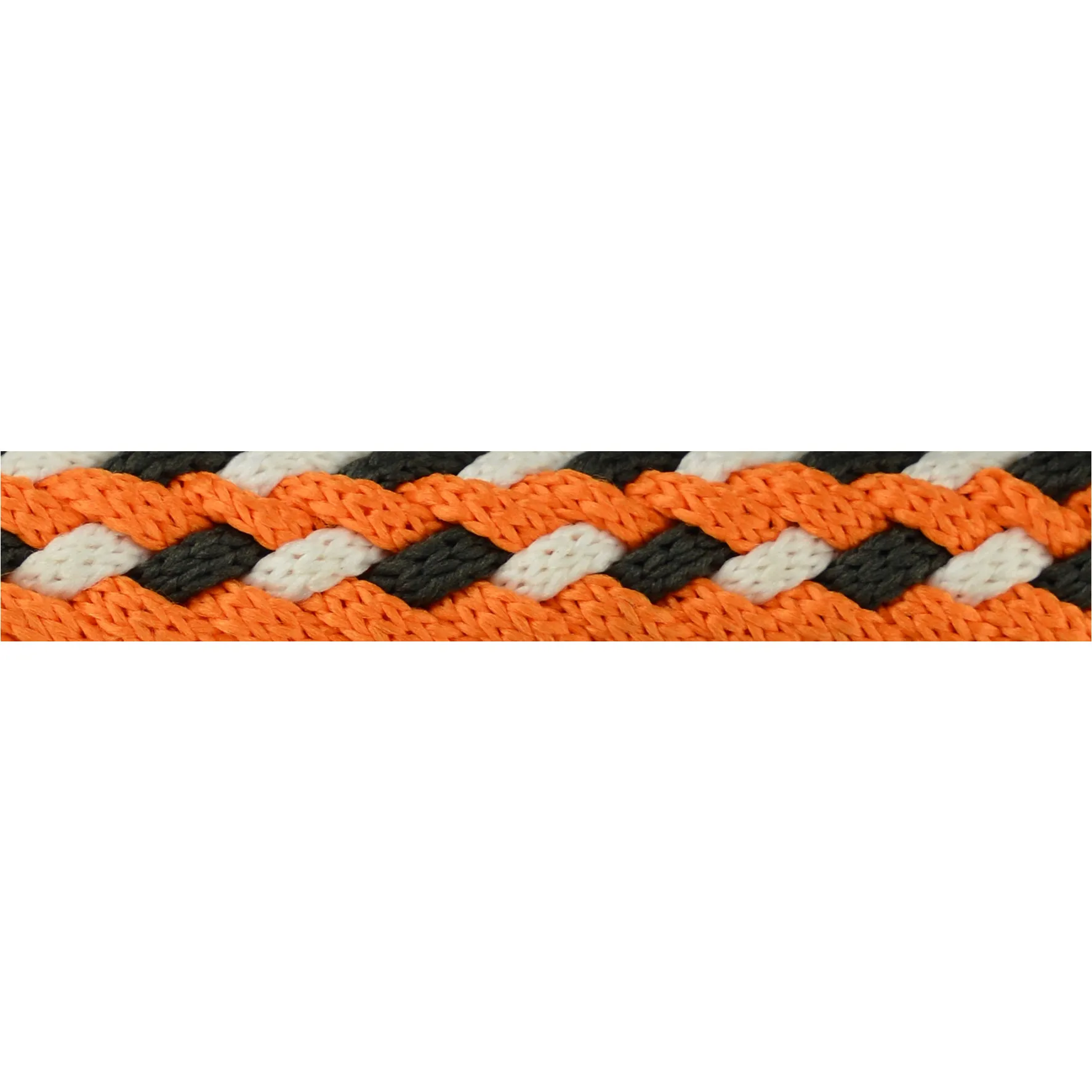 Führstrick mit Karabinerhaken braun/orange/weiß 250cm