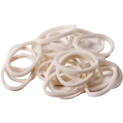 Einflechtgummis weiß