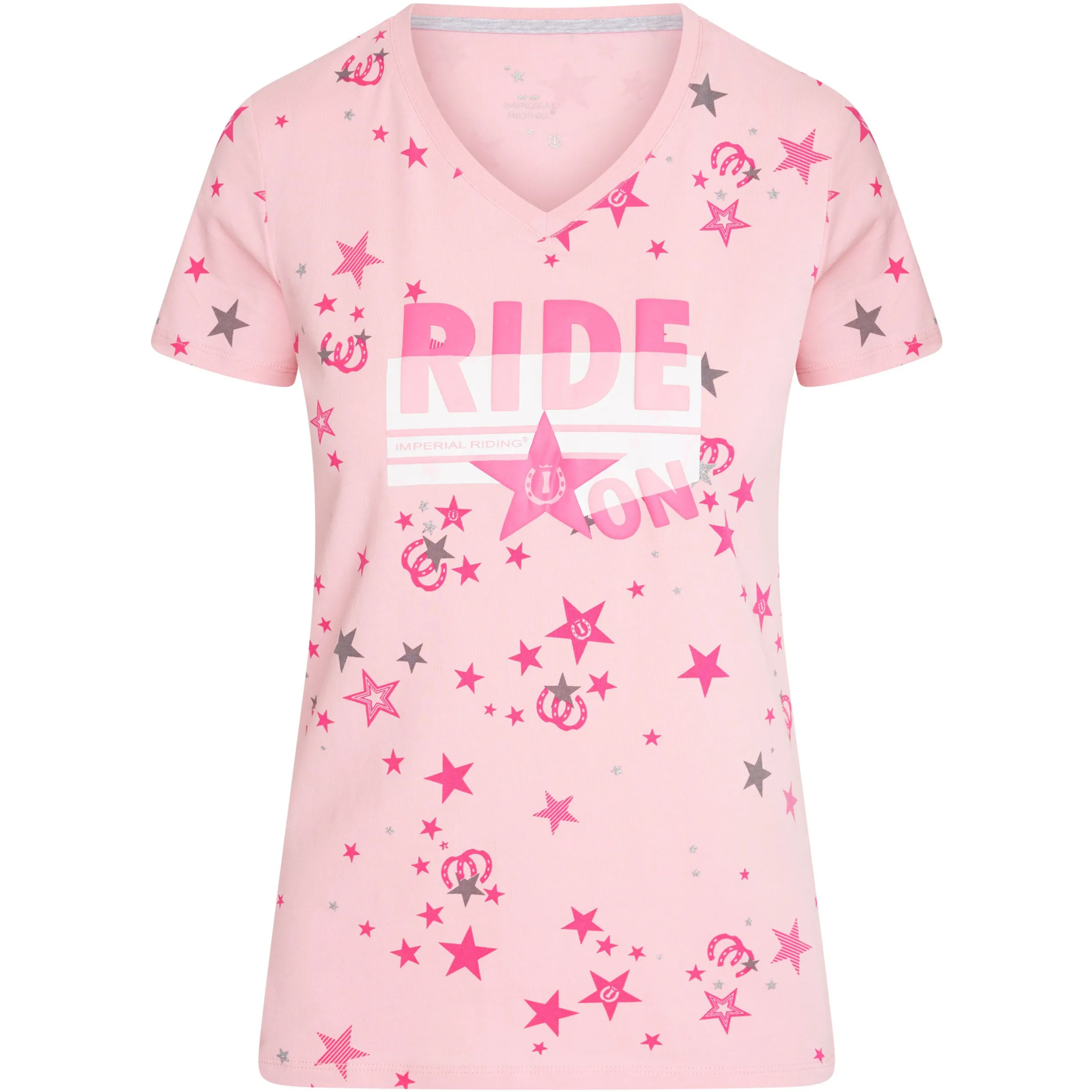 Damen T-Shirt Ride On candy pink