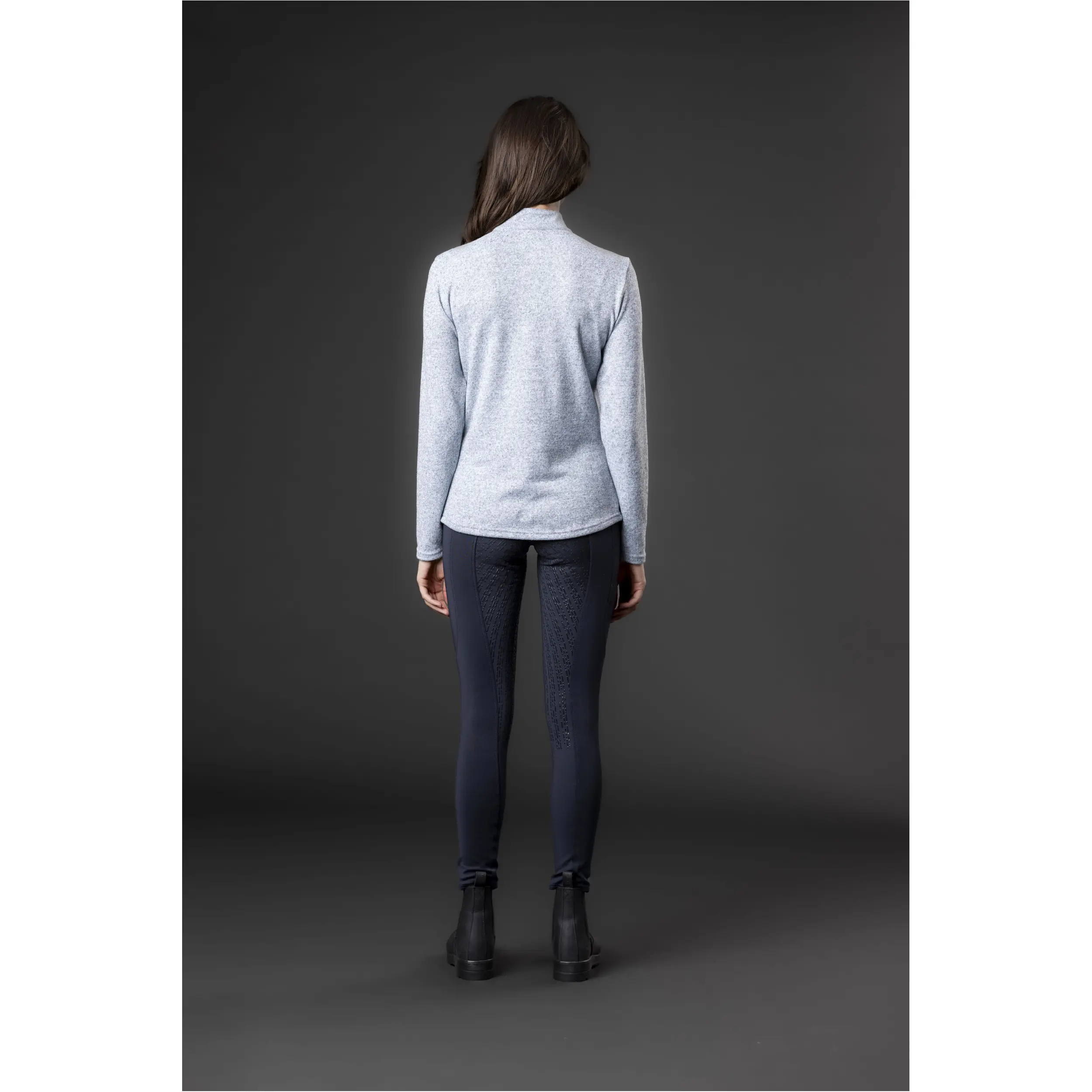 Damen Funktionsshirt Langarm STACEY half-zip blue fog