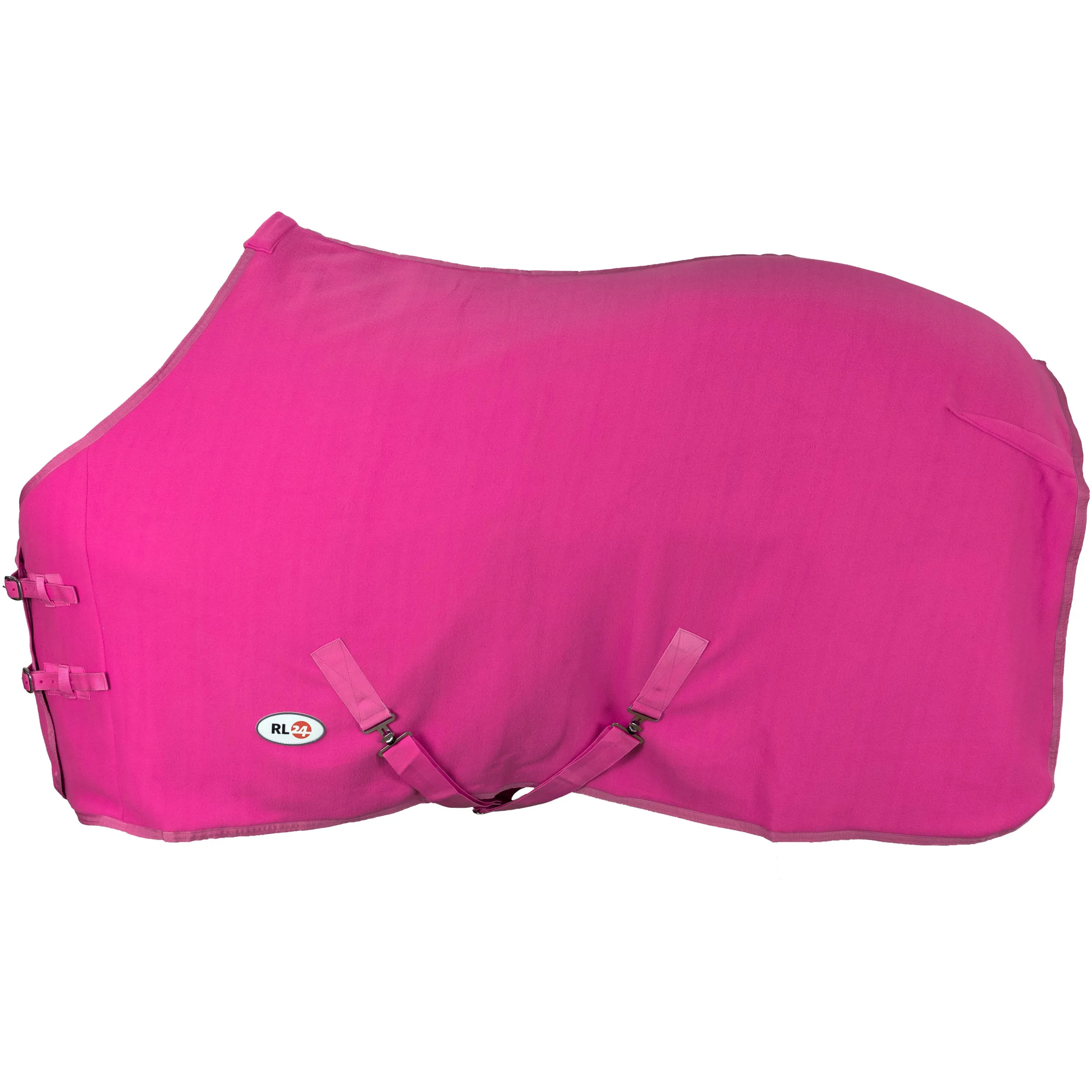 Abschwitzdecke mit Kreuzgurt BASICLINE neon pink