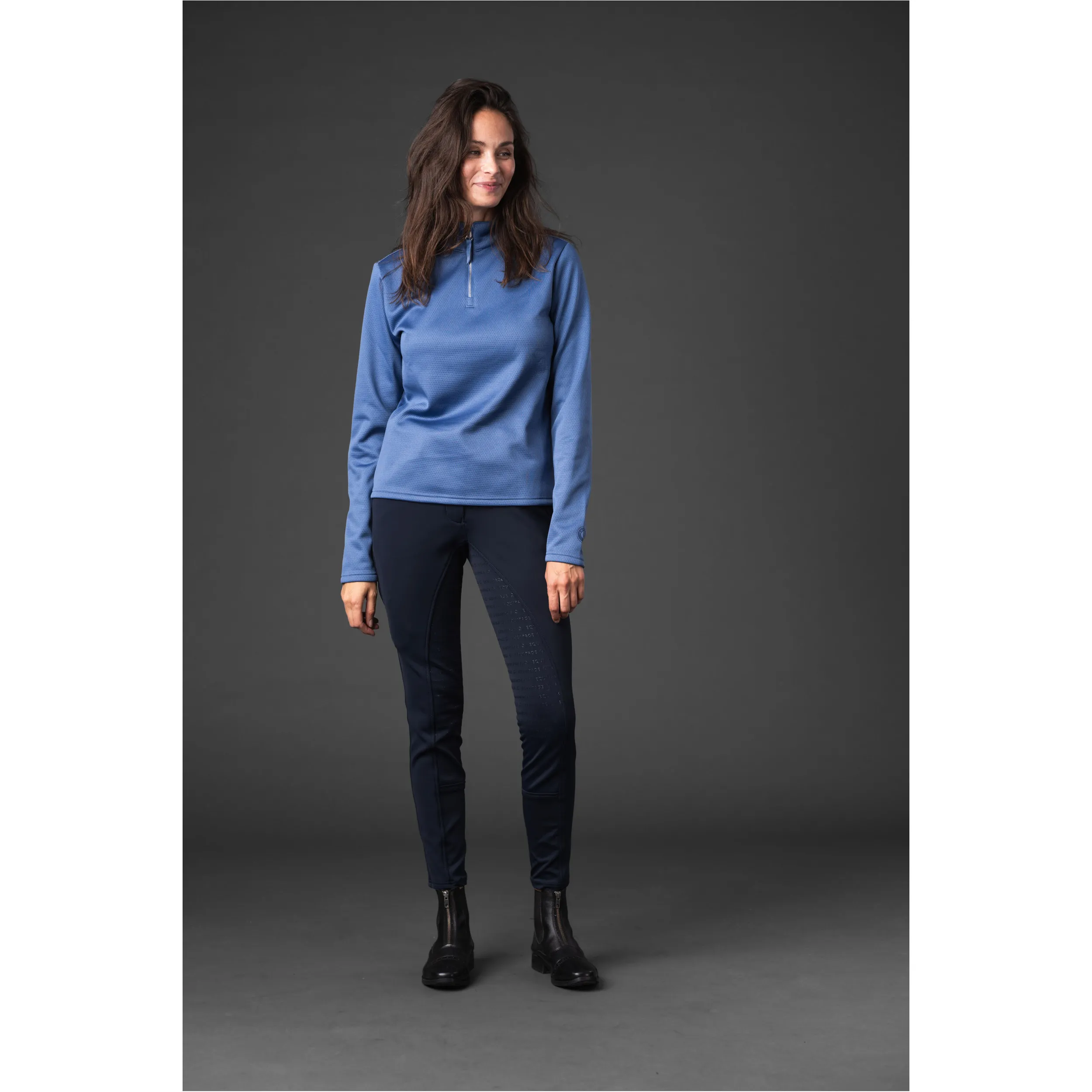 Damen Funktionsshirt Langarm SCARLET half-zip dutch blue