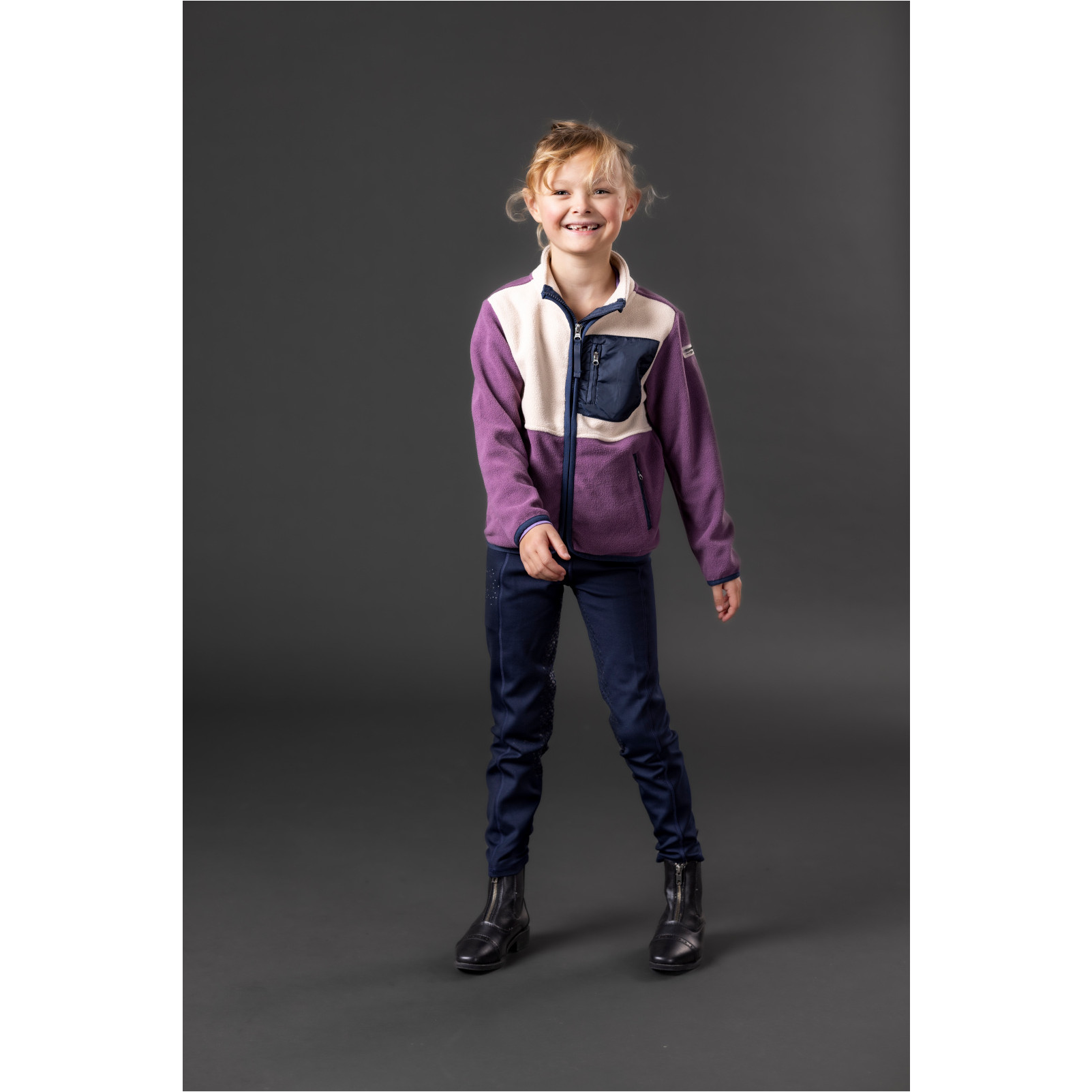 Kinder Fleecereitjacke MINNA ZIP montana grape Kinder Fleecereitjacke MINNA ZIP montana grape