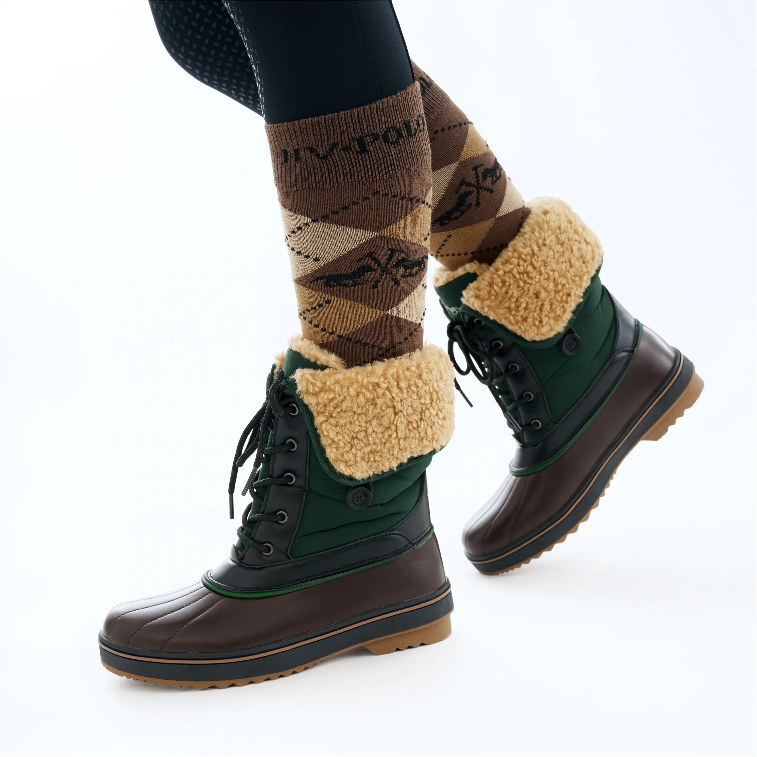 Damen Winterstiefel HVPGlaslynn Luxe duck green