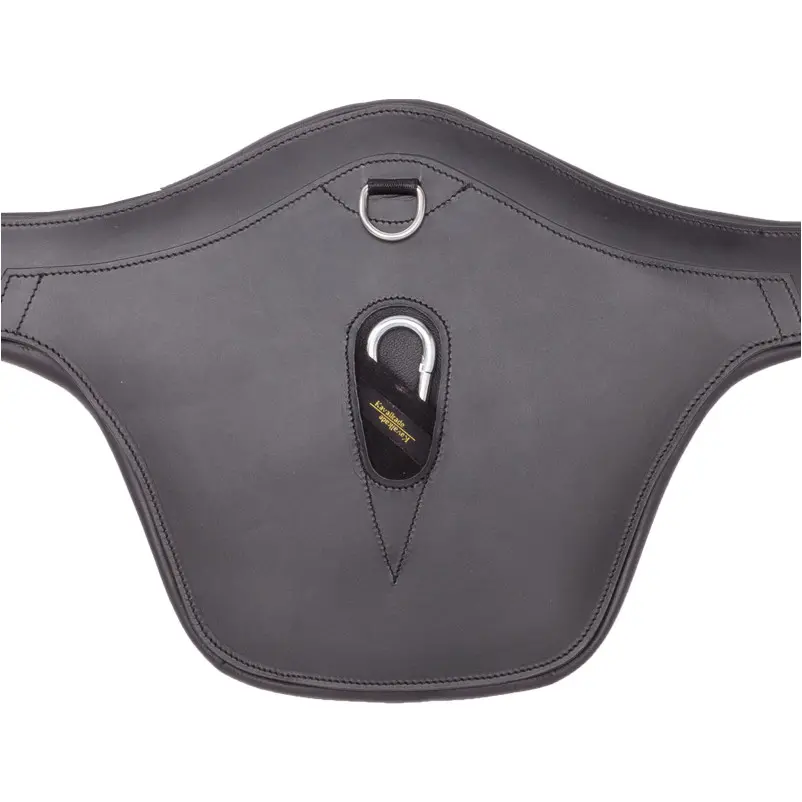 Sattelgurt mit Bauchlatz und Elast STANDARD schwarz