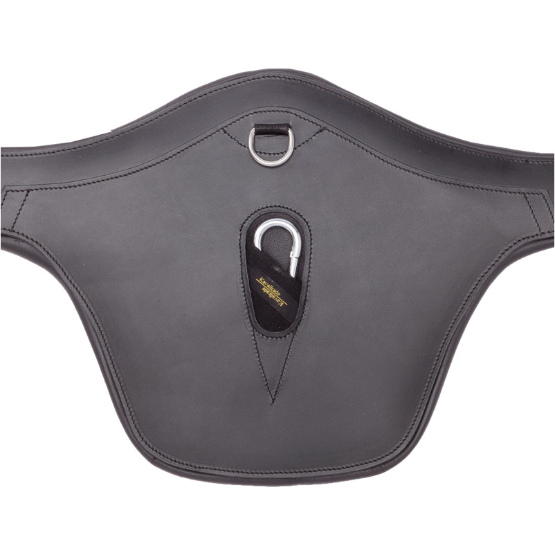 Sattelgurt mit Bauchlatz und Elast STANDARD schwarz