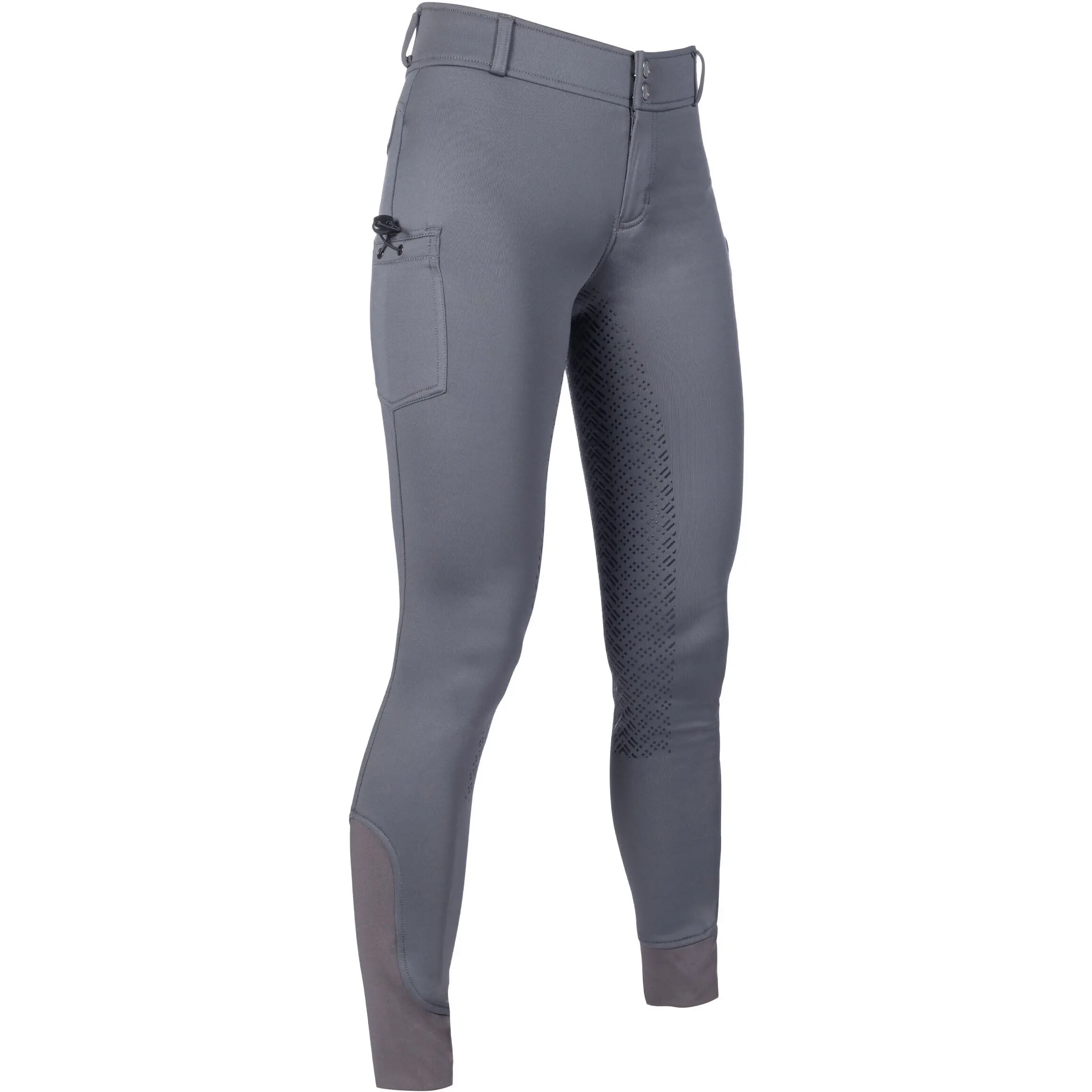 Winter Kinder Reithose Silikon Vollbesatz RUBY grau