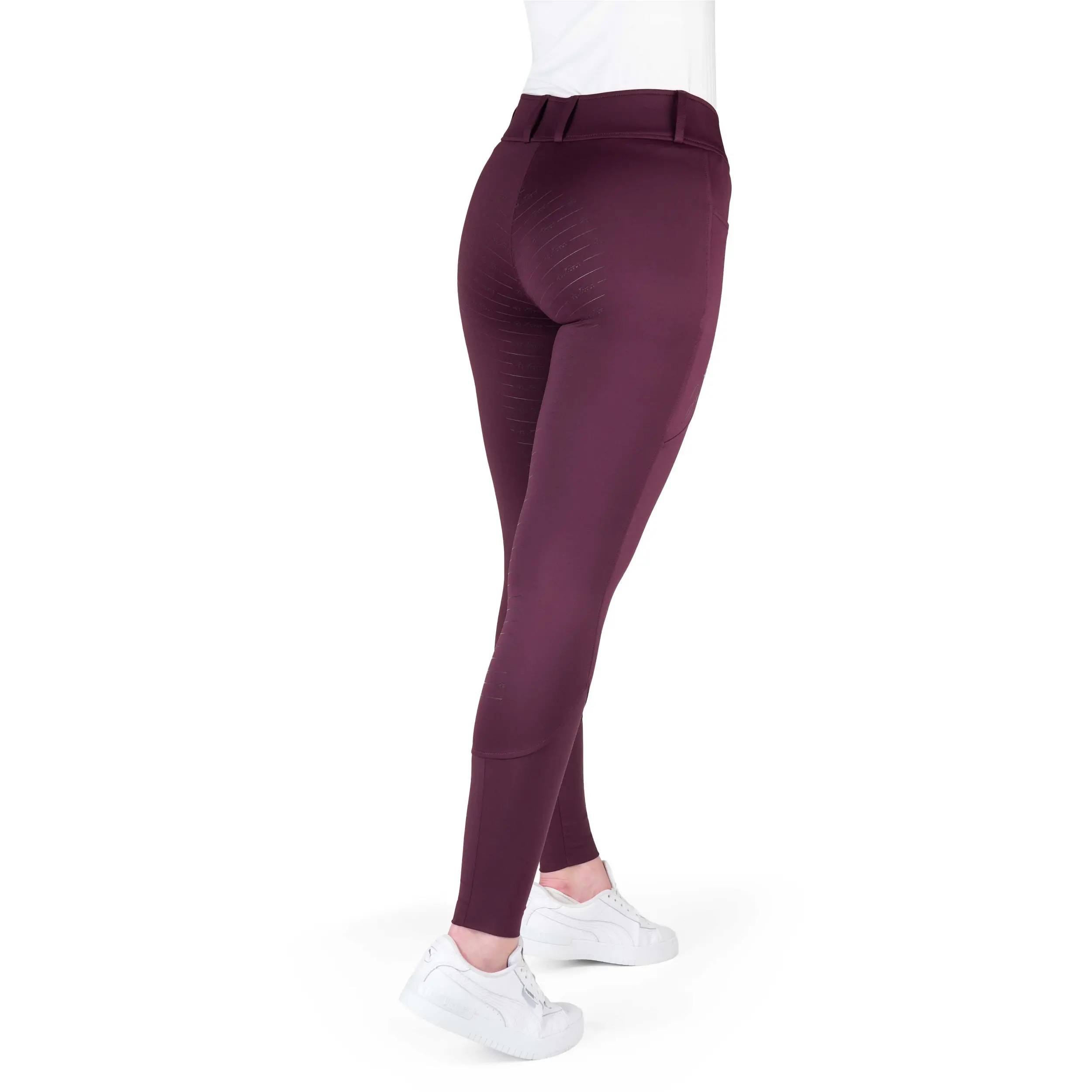 Damen Reithose Silikon Vollbesatz Je t’aime EK-ELSA pflaumenfarben