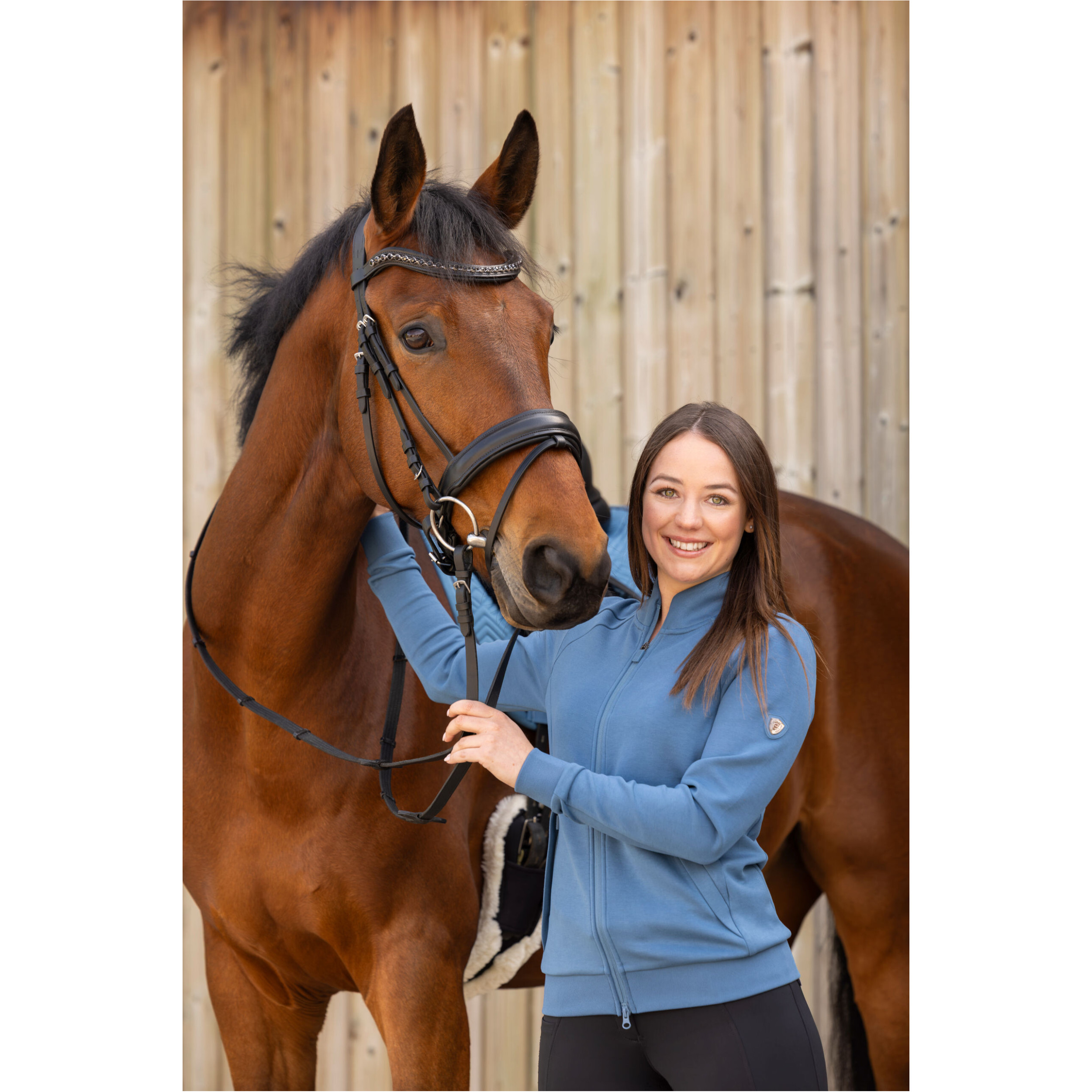 Damen Sweatjacke F/S 2026 smoked blue Damen Sweatjacke F/S 2026 smoked blue