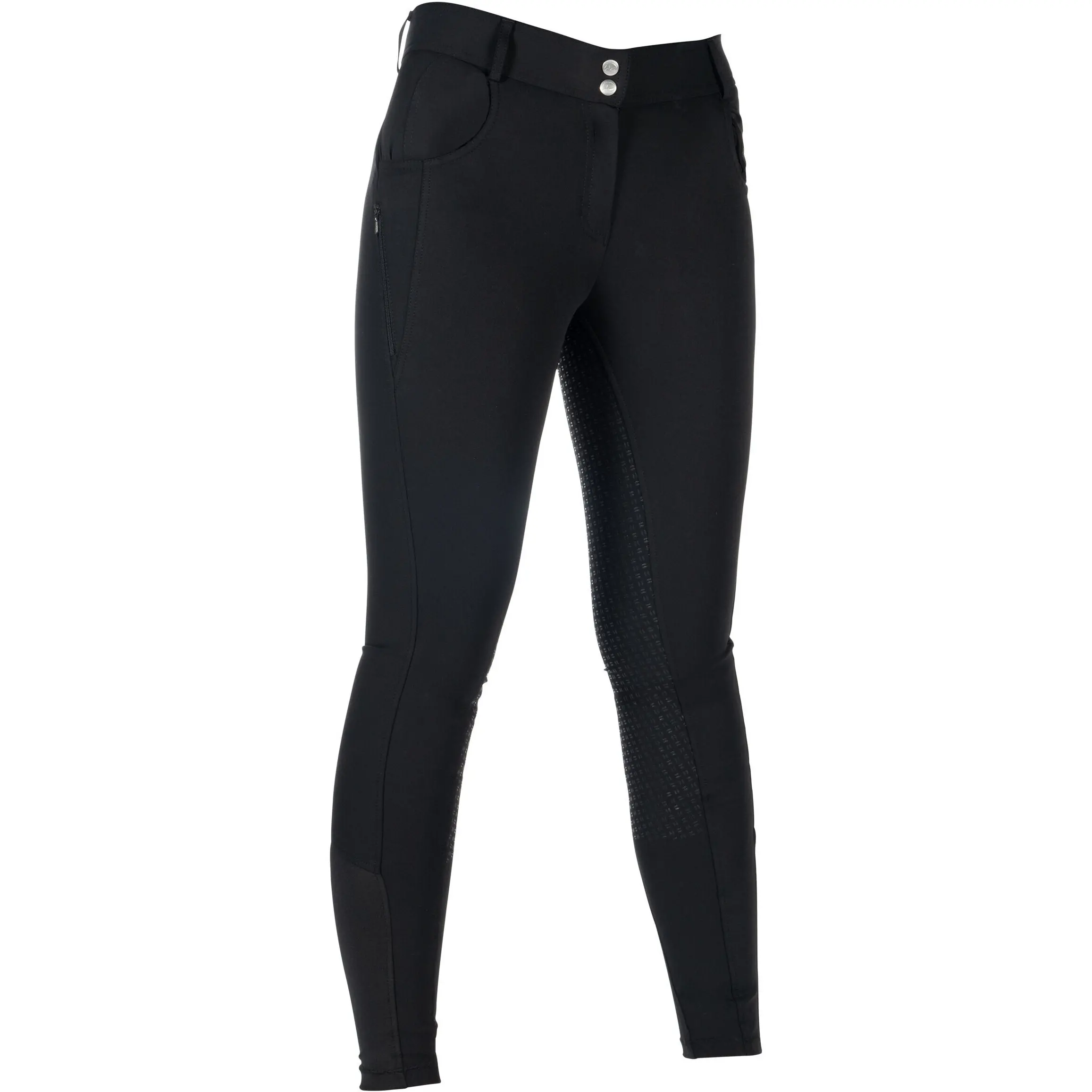 Kinder Reithose Silikon Vollbesatz ARI MID RISE schwarz