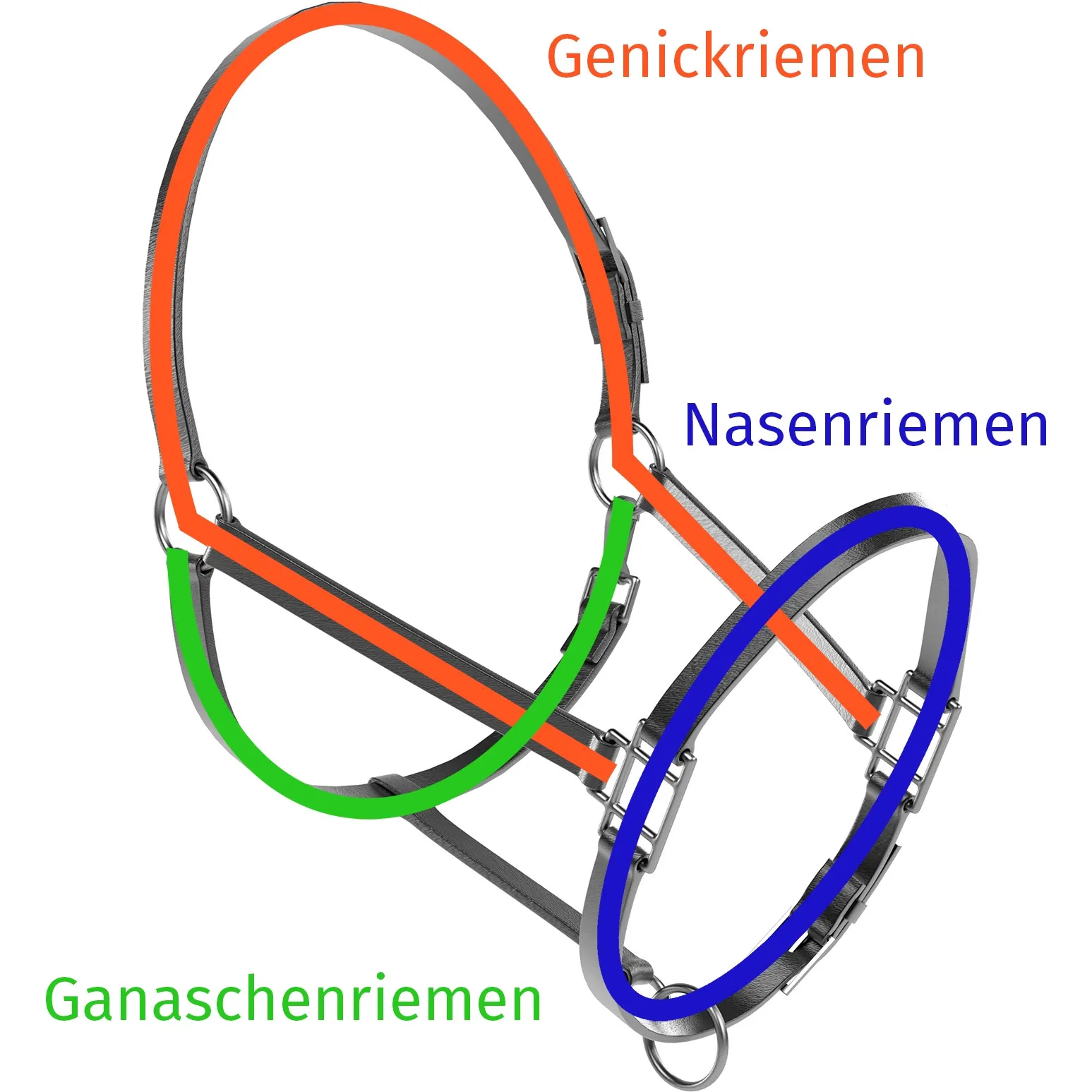 Fohlenhalfter TRIPLE schwarz