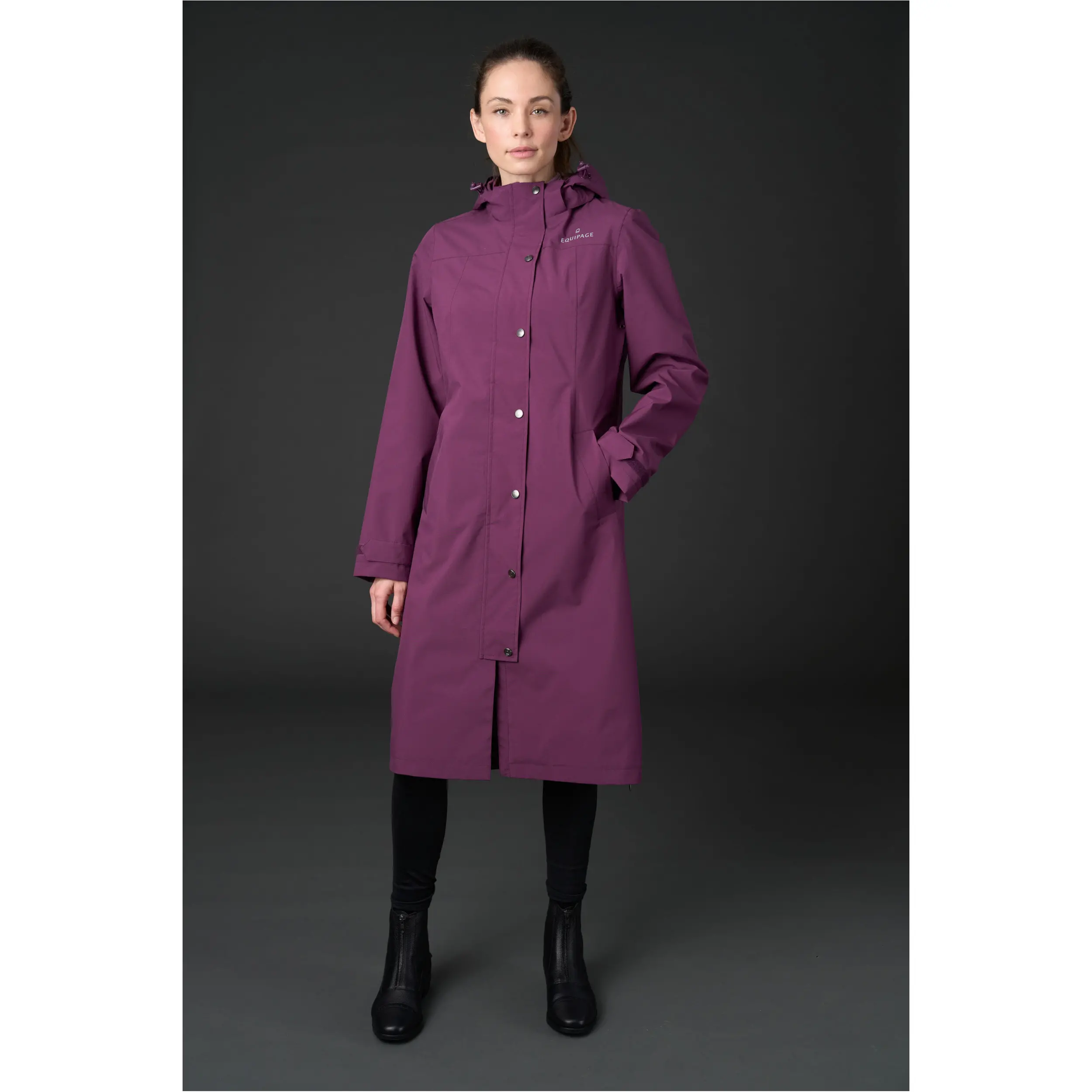 Damen Reitregenmantel HEAVEN italian plum
