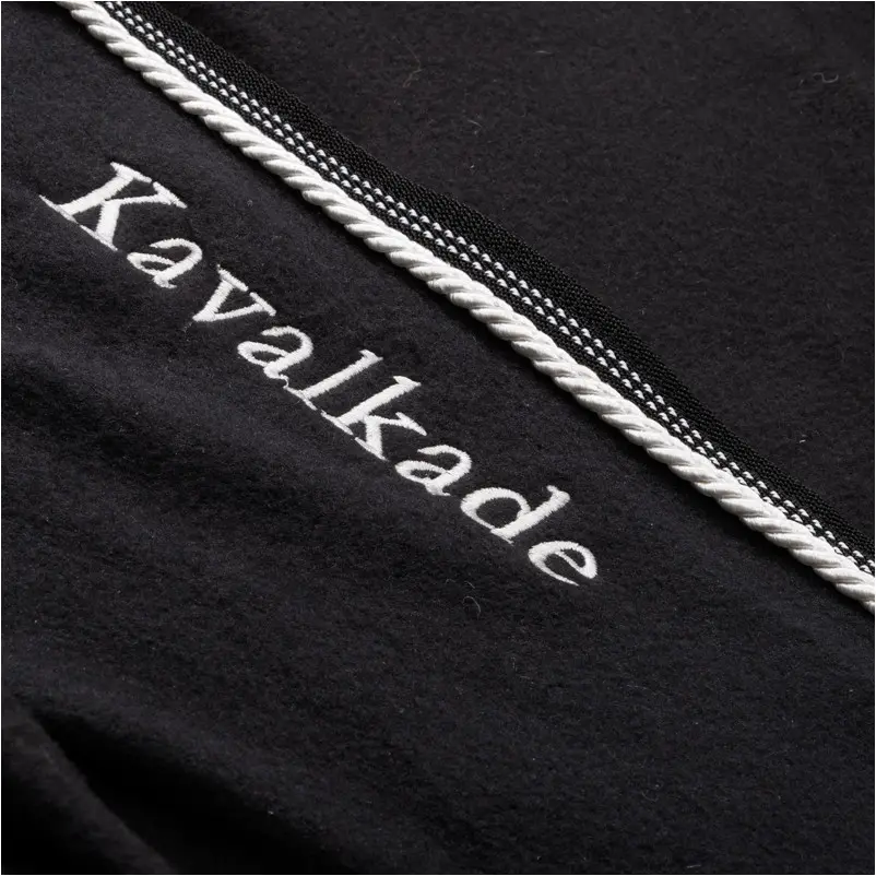 Abschwitzdecke mit abnehmbarem Brustlatz schwarz/weiß