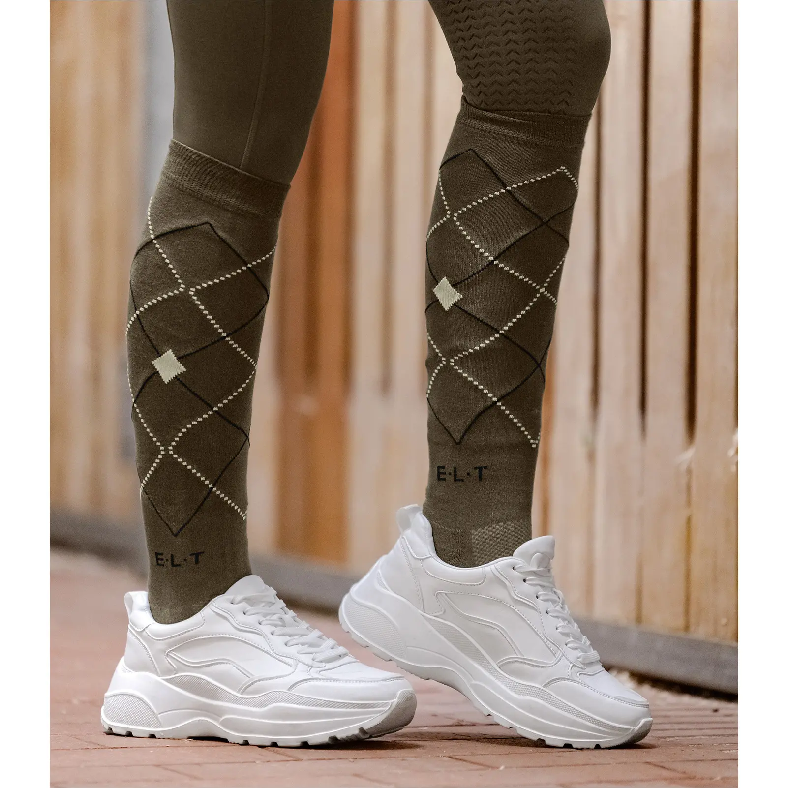 Reitsocken ARGYLE grünbraun