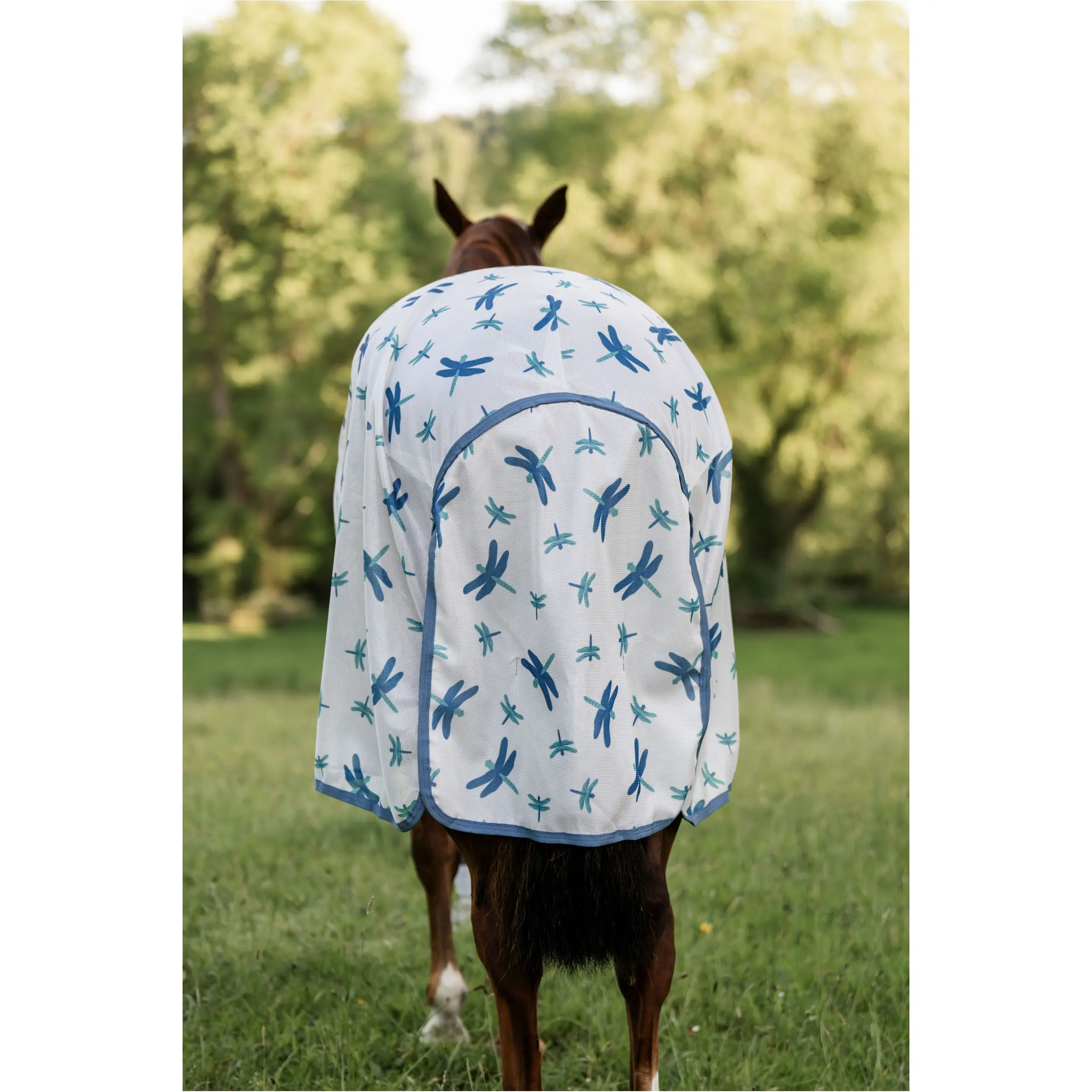 Fliegendecke AMIGO Bug Rug dragonfly print/silver/blue/sage