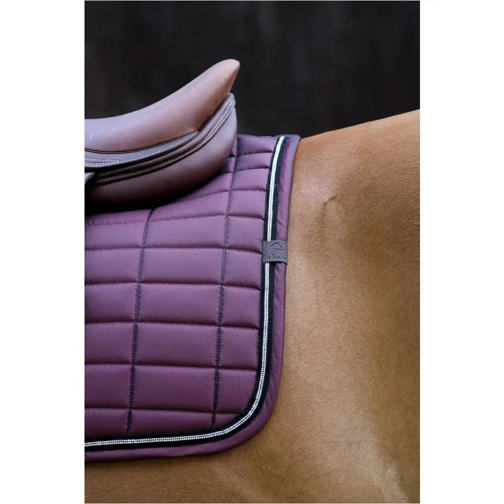 Schabracke mit Strass DOMINO bordeaux