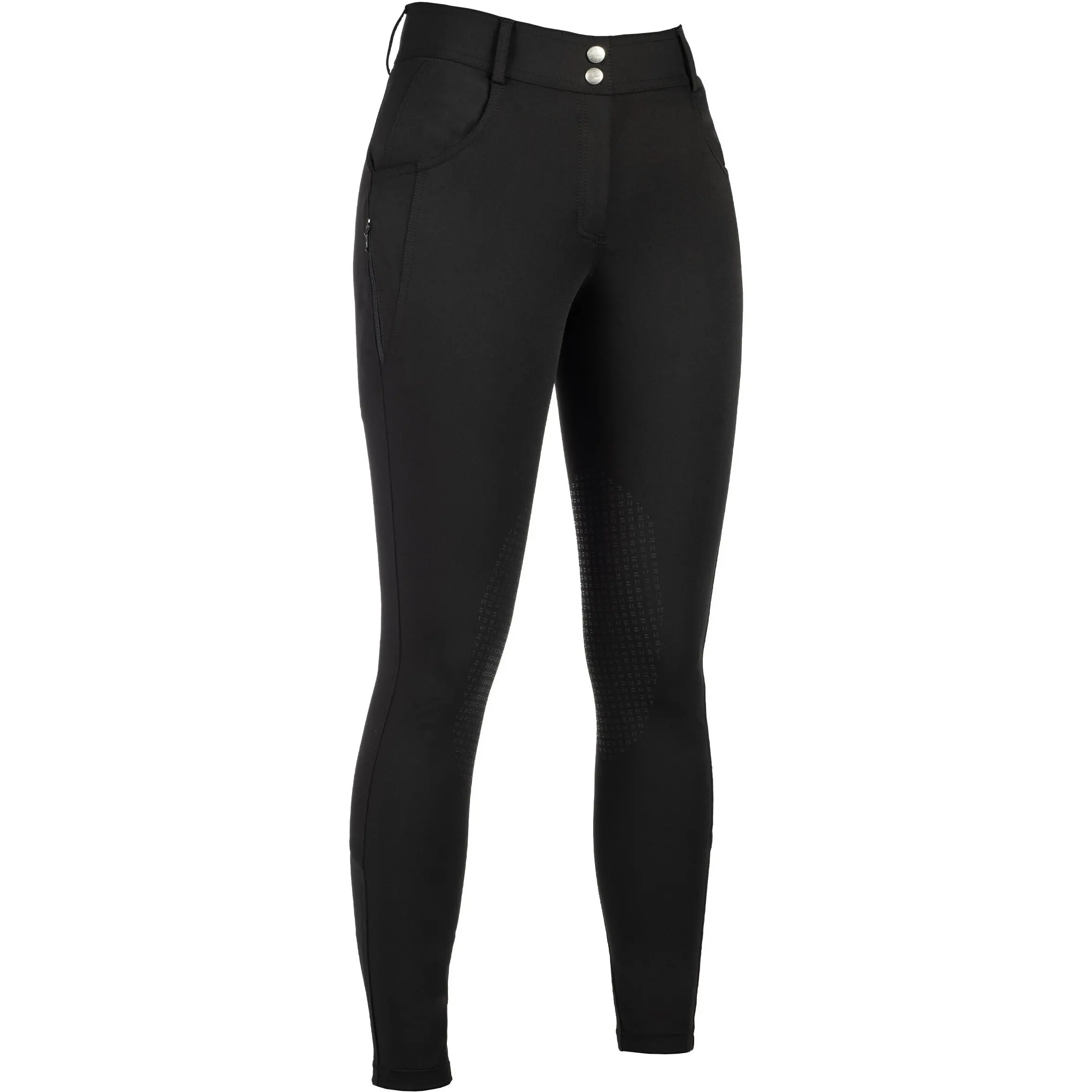 Damen Reithose Silikon Kniebesatz ARI MID RISE schwarz
