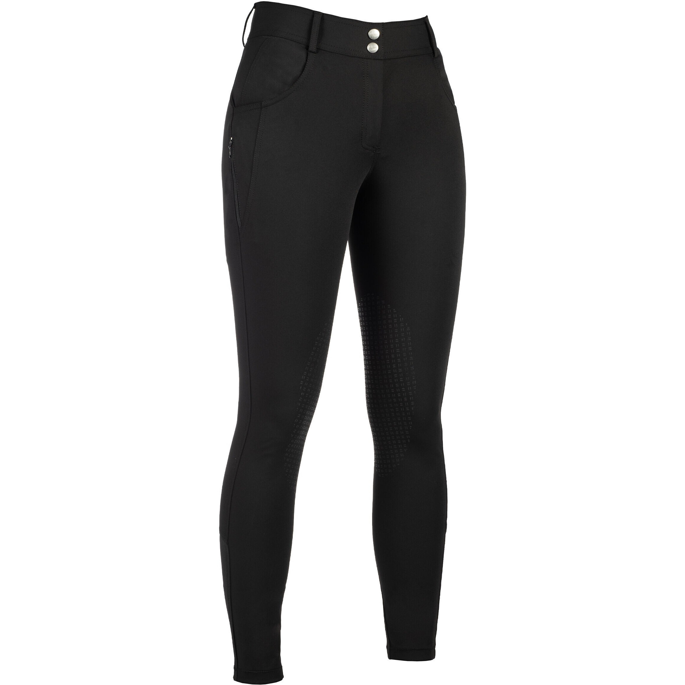 Damen Reithose Silikon Kniebesatz ARI MID RISE schwarz