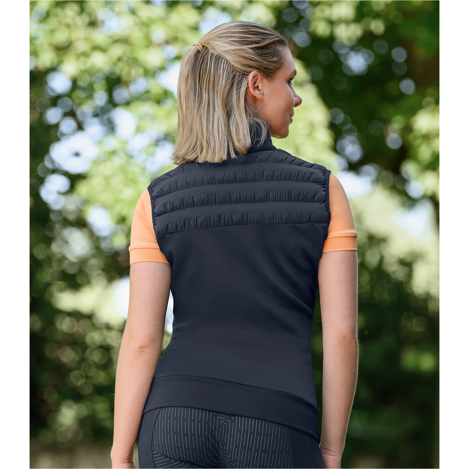 Damen Hybrid Steppweste SEATTLE tiefblau