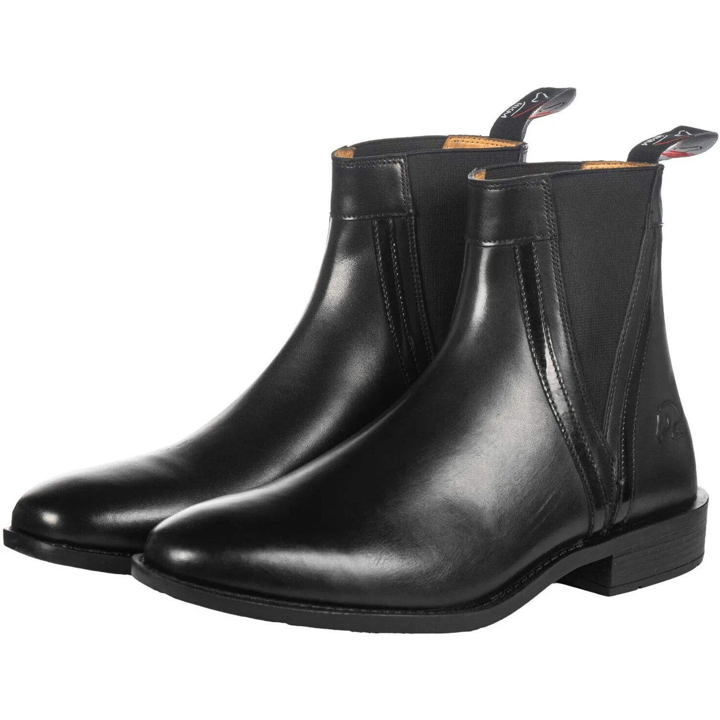 Damen Jodhpur Reitstiefeletten LACK Echtleder schwarz