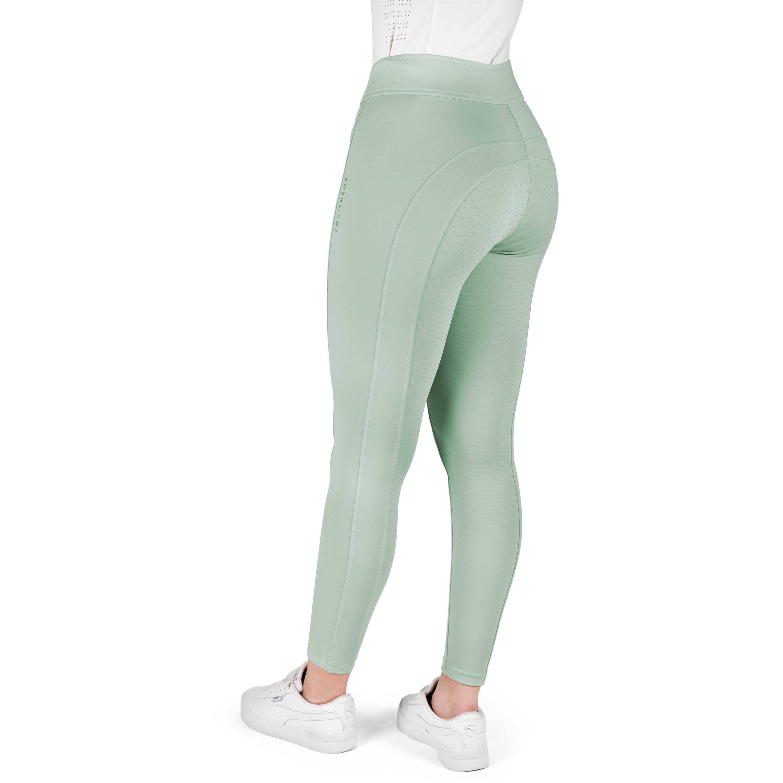 Damen Reitleggings Silikon Vollbesatz EK-BIRDY hellgrün