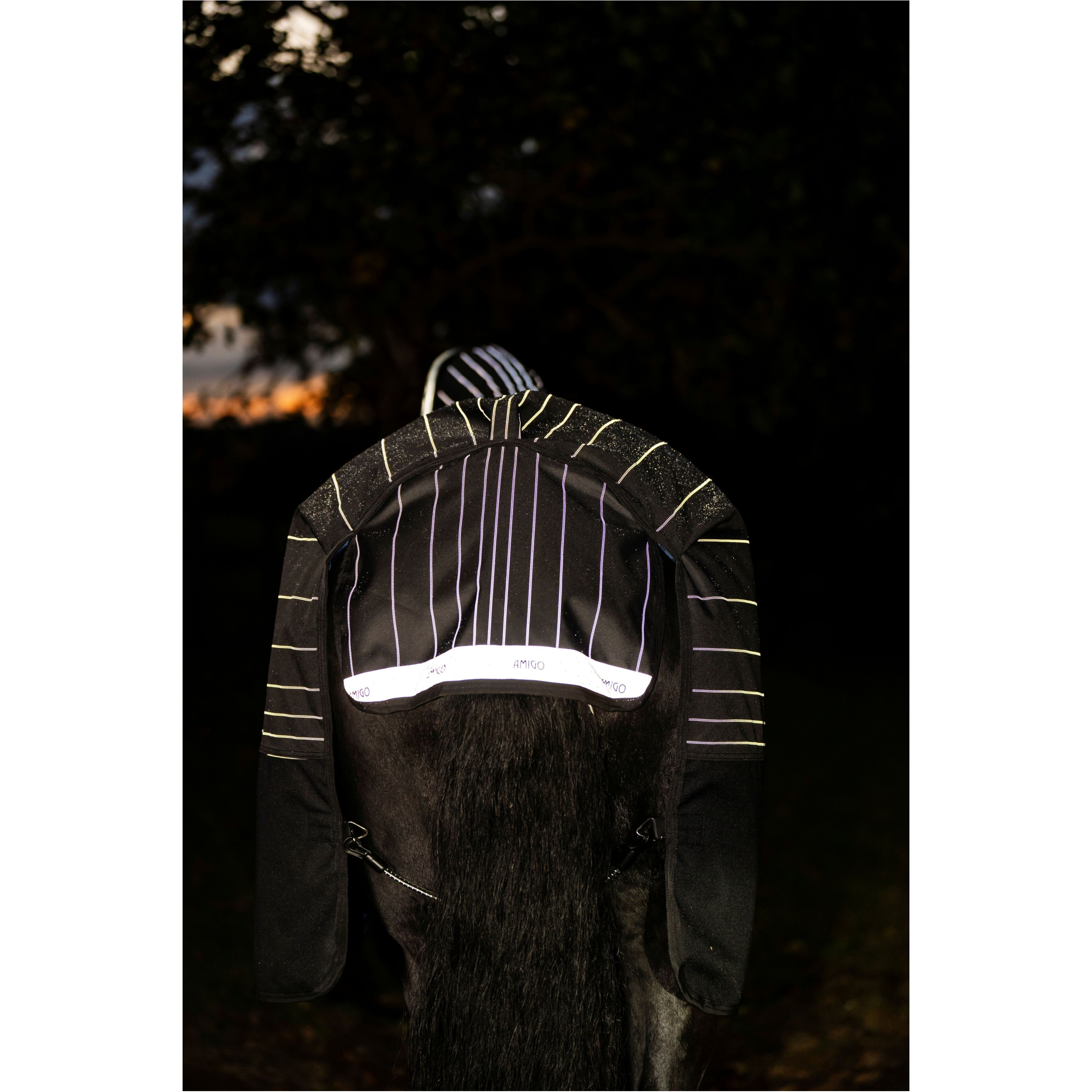 Outdoordecke Halsteil (abnehmbar) 50g Füllung 1200D AMIGO FieldSafe Reflectech Plus black/reflective