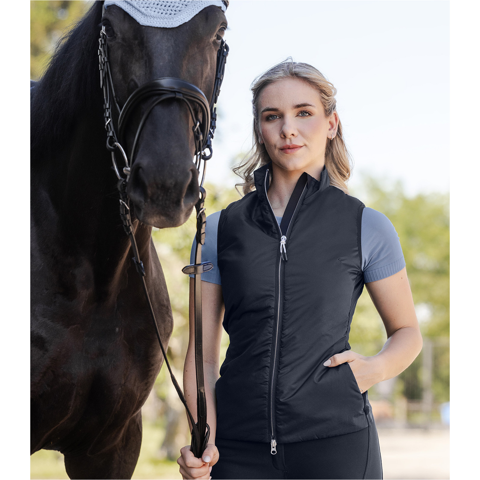 Damen Windbreaker Weste PALMA tiefblau