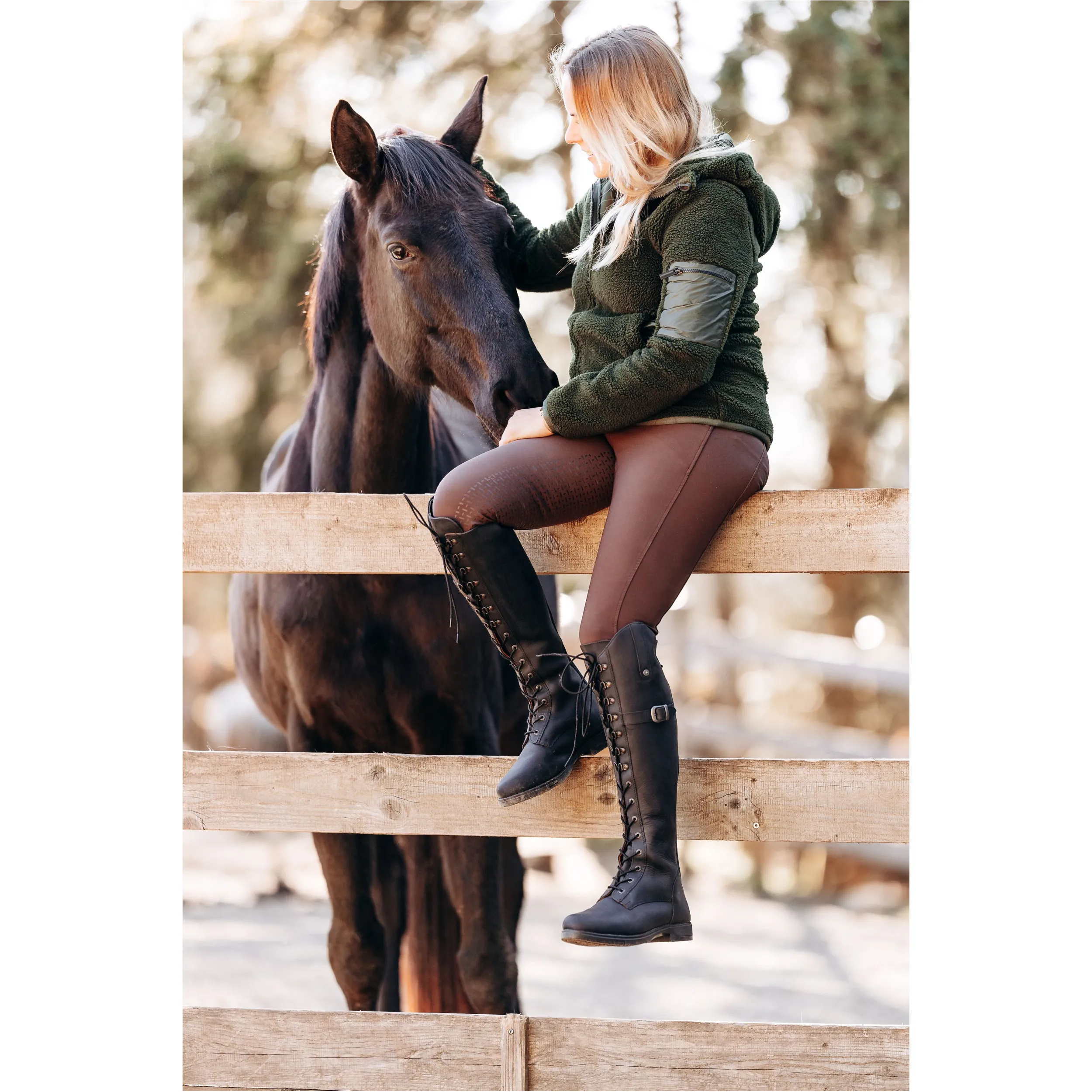 Damen Reitstiefel LONGFORD ALL YEAR Echtleder waxy black