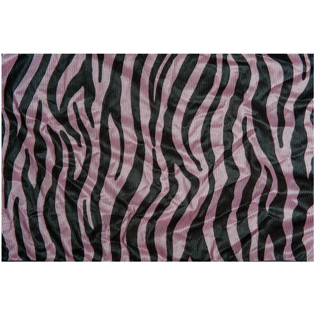 Fliegendecke mit Halsteil ZEBRA rosa/grau