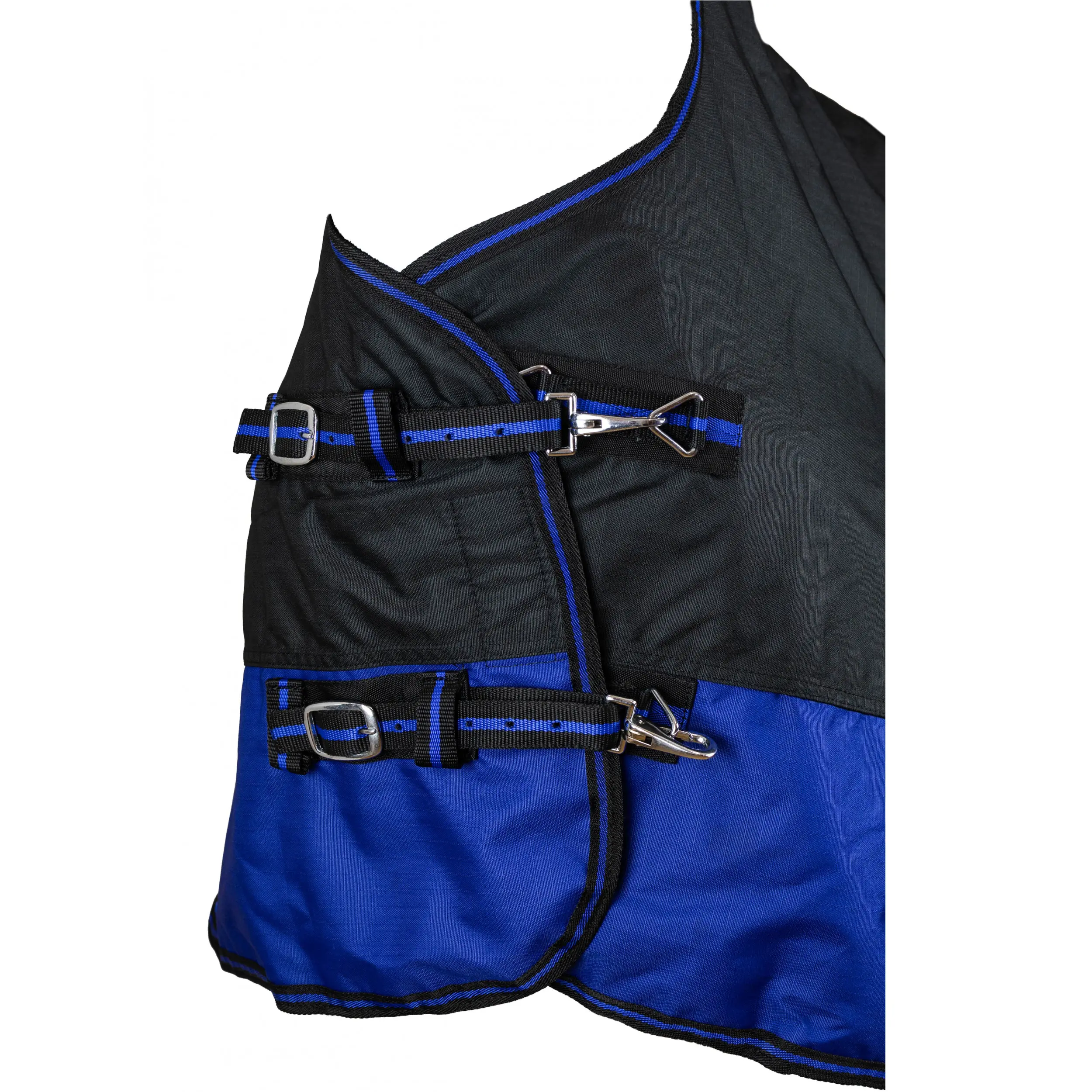 Winterdecke High Neck 300g Füllung 600D BASICLINE schwarz/royalblau