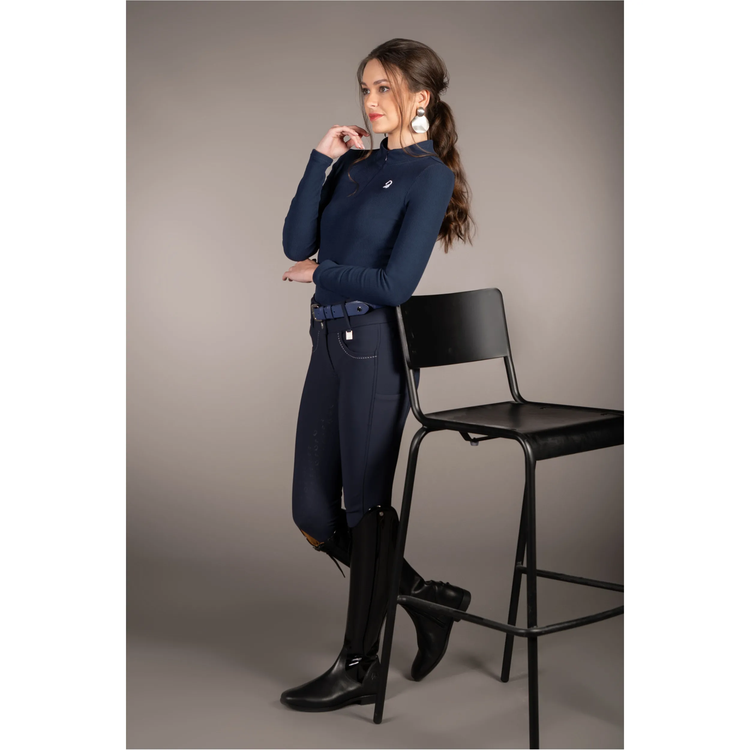 Damen Langarmshirt AREZZO SOFT dunkelblau