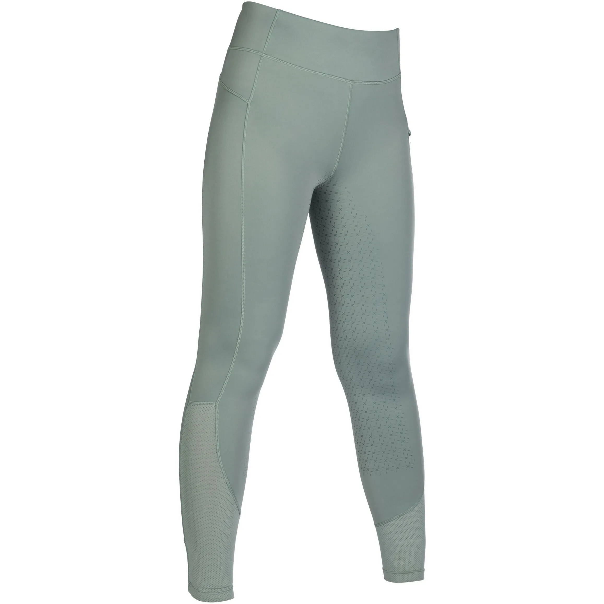 Damen Reitleggings Silikon Vollbesatz HARBOUR ISLAND salbei