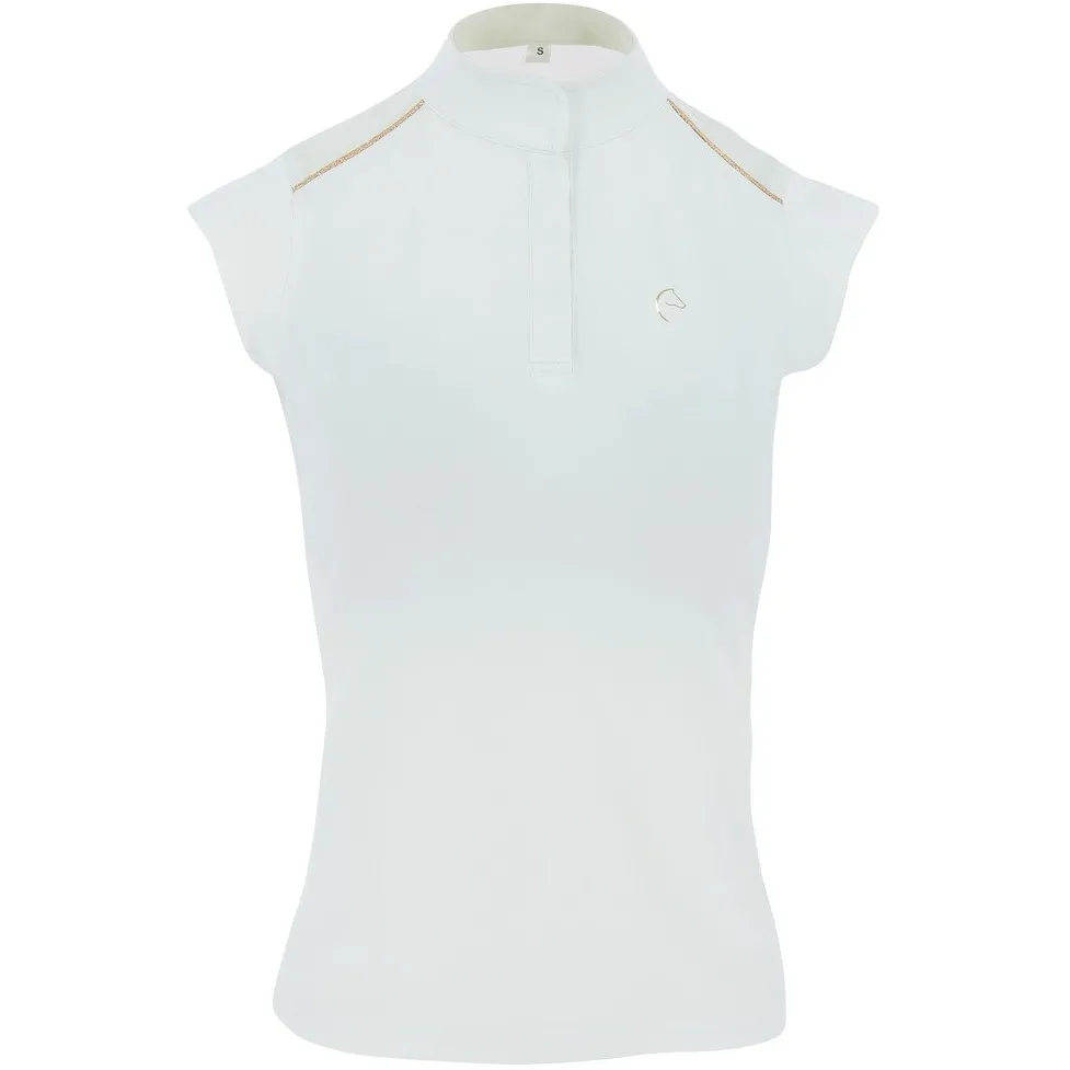 Damen Turnier-Poloshirt BRÜSSEL mit Mesheinsätzen weiß