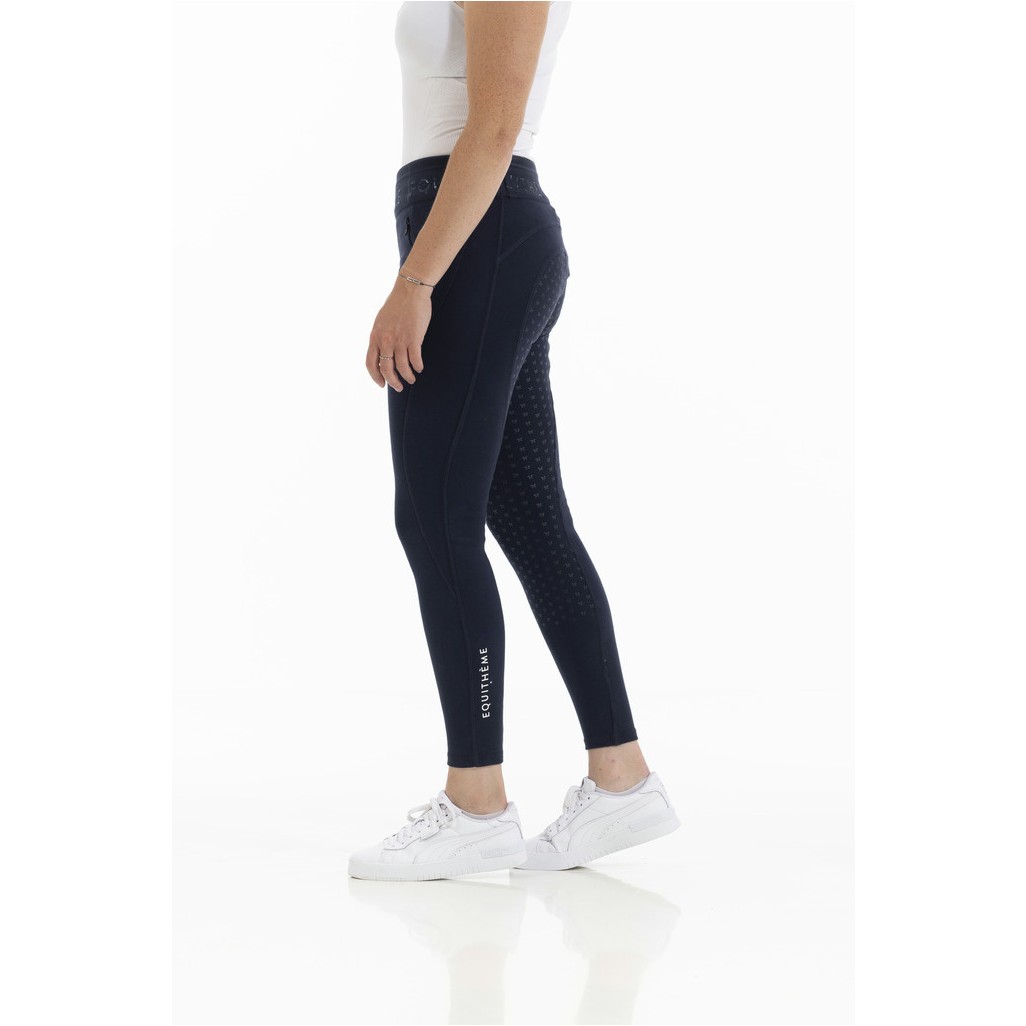 Damen Reitleggings Silikon Vollbesatz PAMELA Bio-Baumwolle marineblau