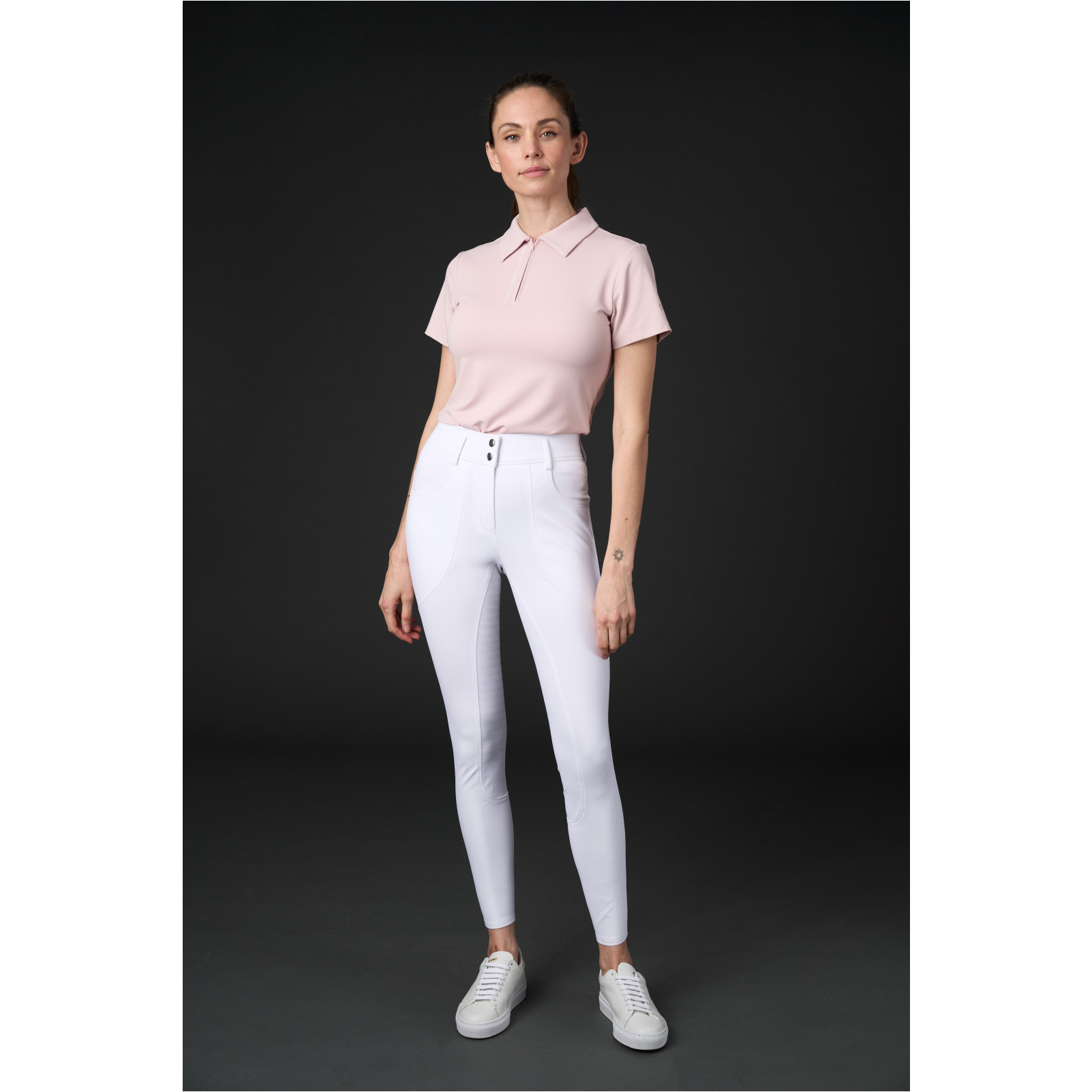 Damen Reithose Silikon Vollbesatz RIHANNA weiß