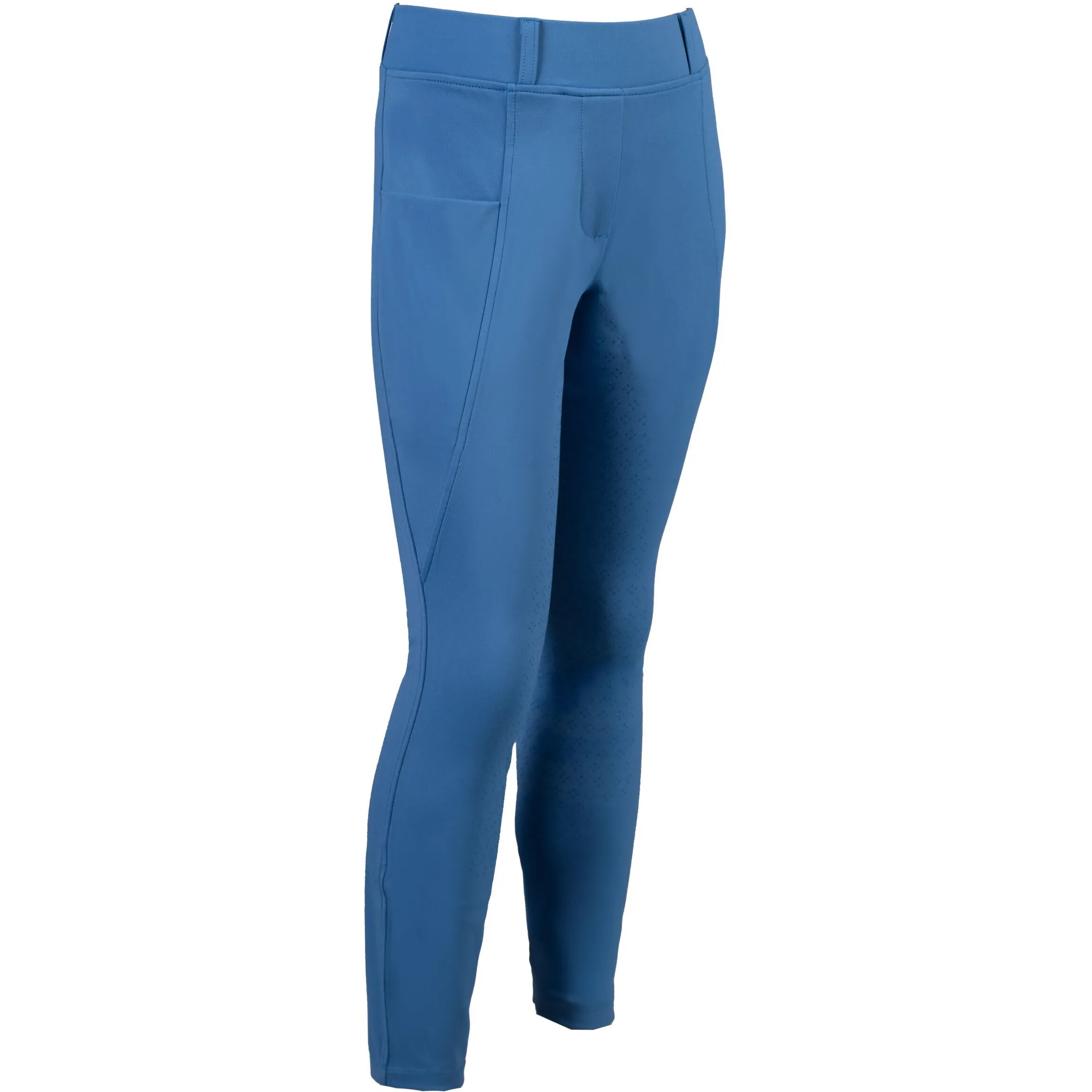 Winter Kinder Reitleggings Silikon Vollbesatz MIA blau