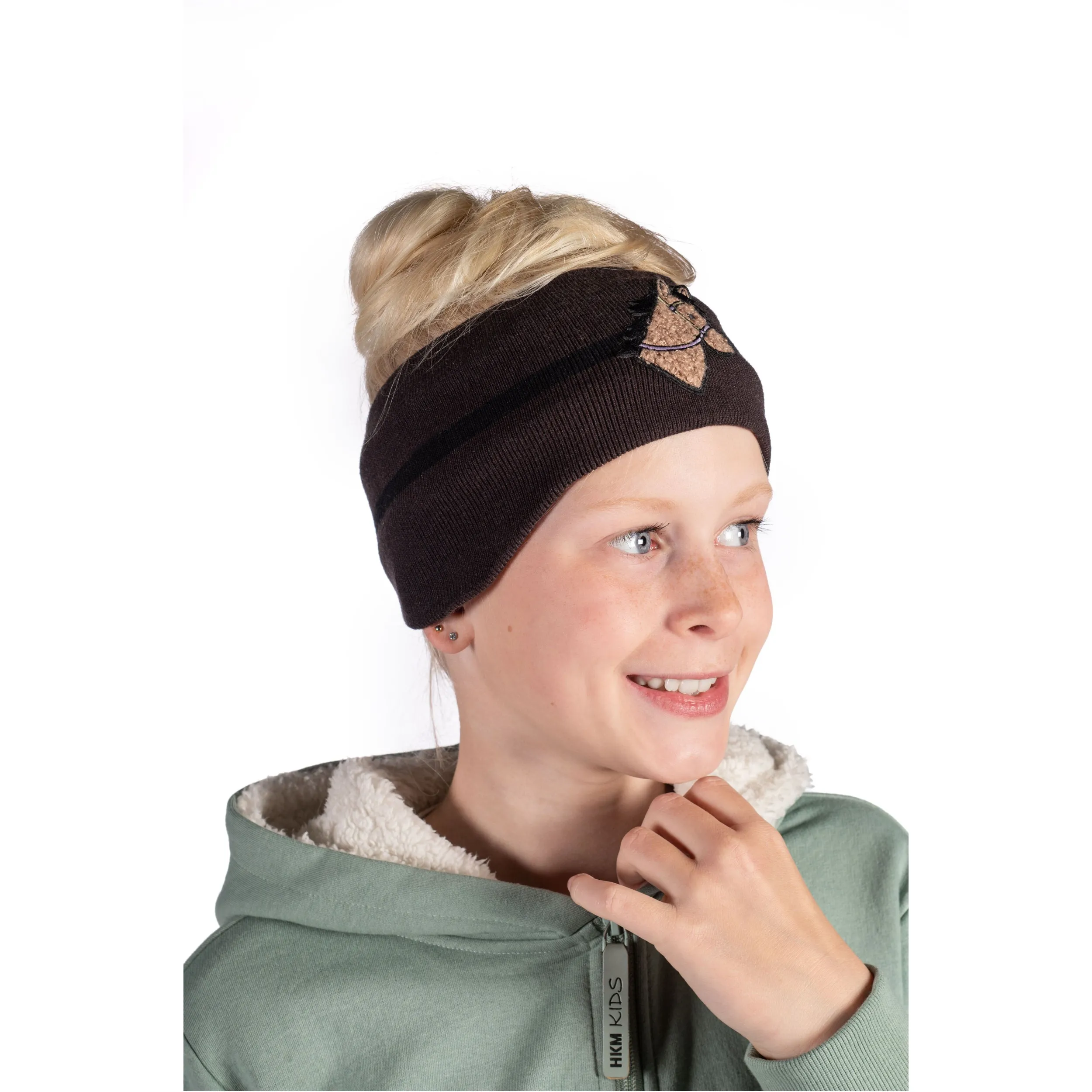 Winter Kinder Stirnband MIA dunkelbraun