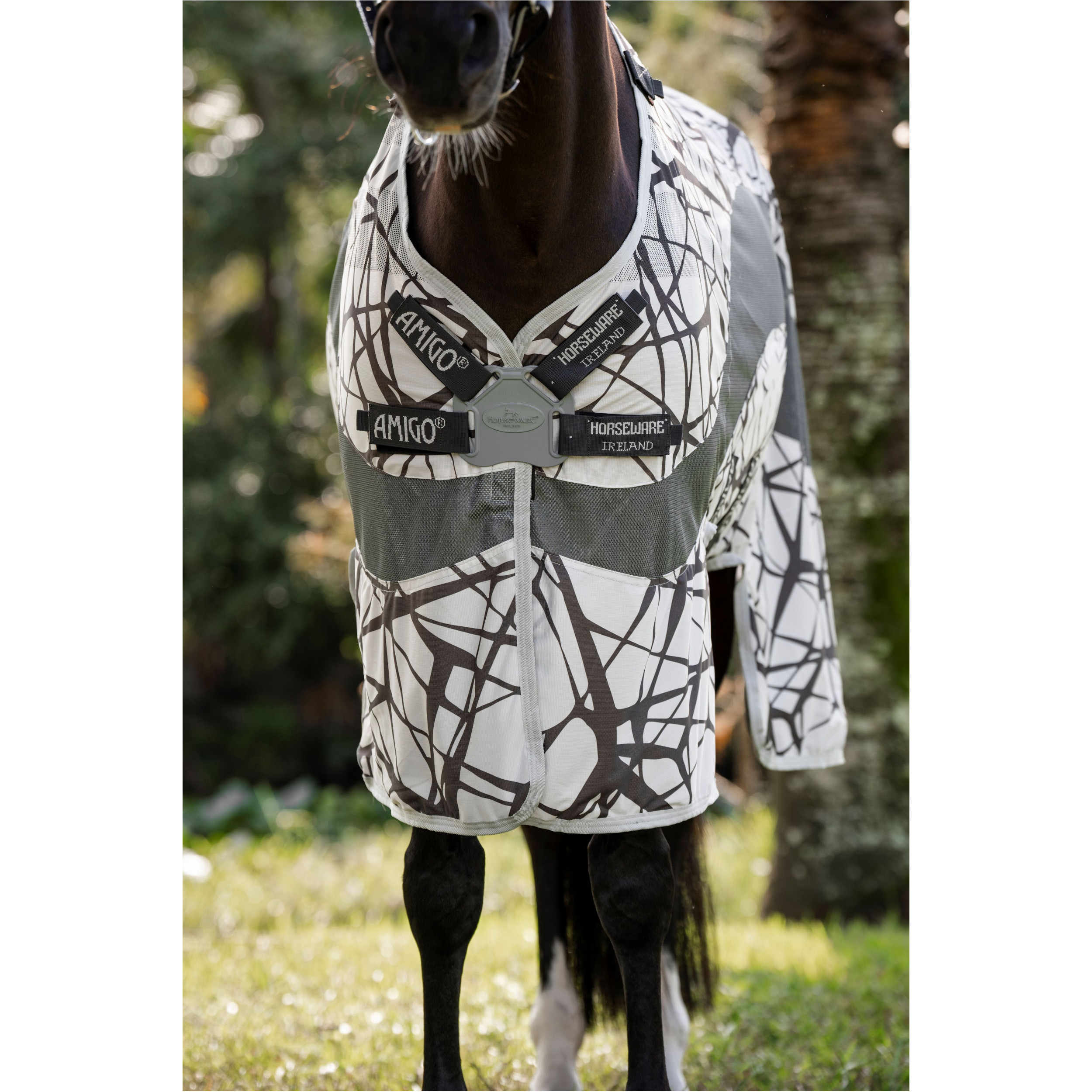 Fliegendecke mit Halsteil (abnehmbar) 600D AMIGO Camofly print/grey