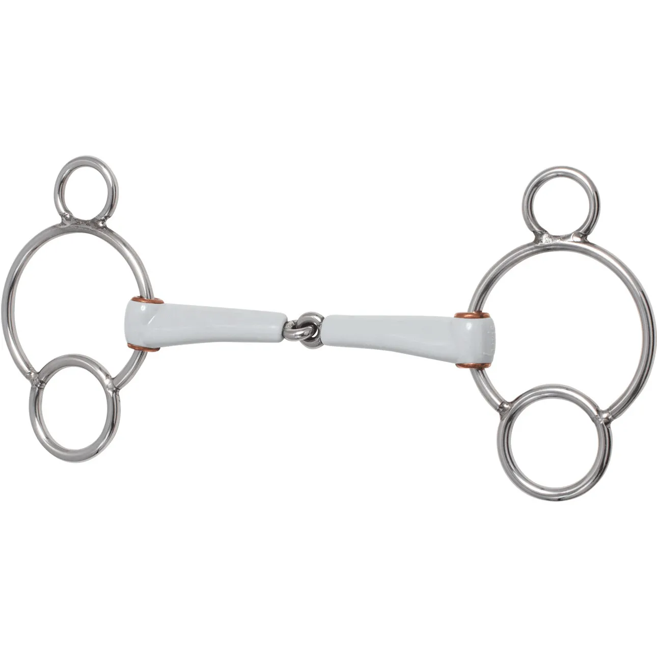 3-Ring Gebiss einfach gebrochen medium 18mm
