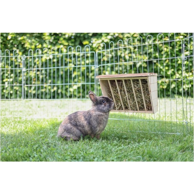 Heuraufe mit Sitzbrett NATURE 28x20,5x22cm 