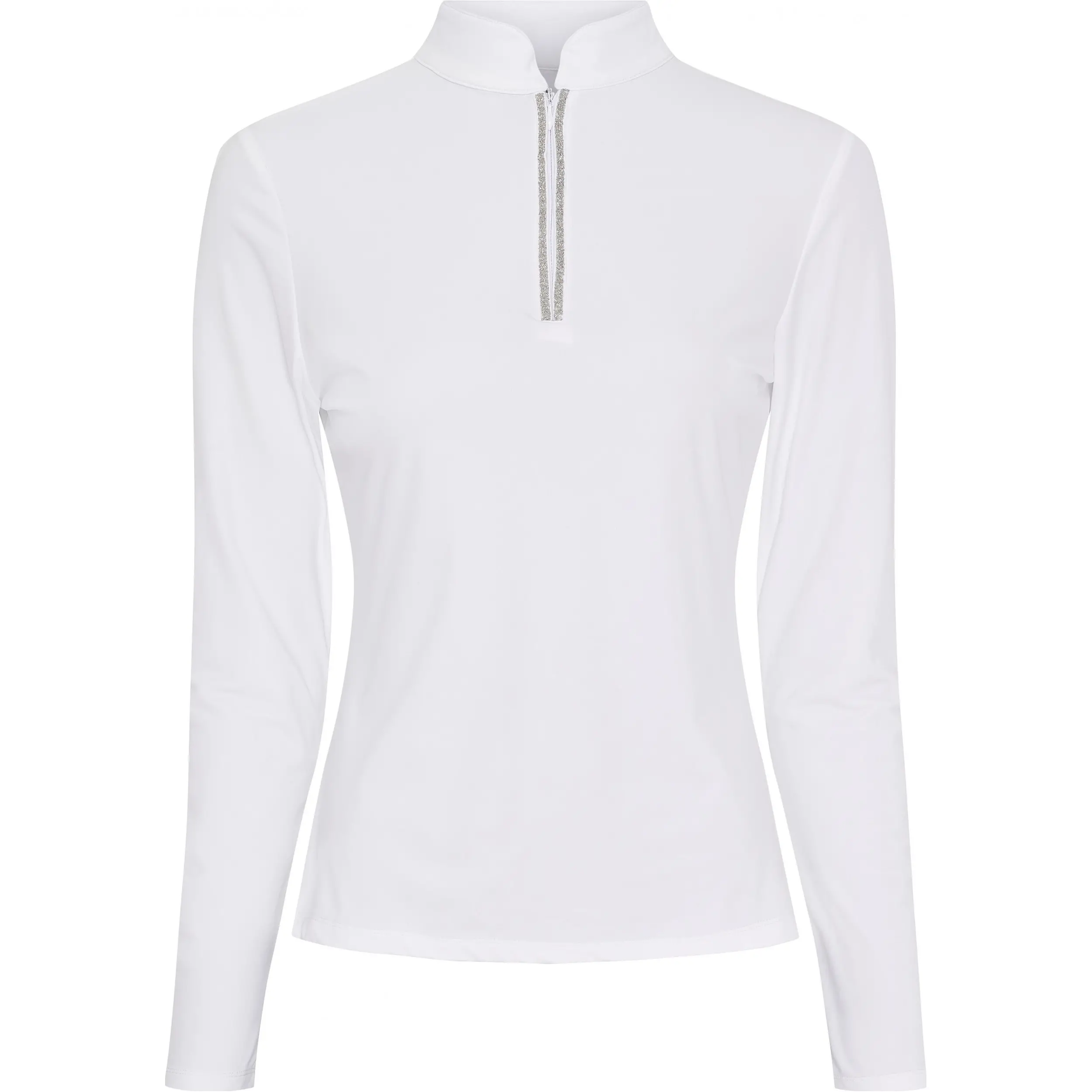 Damen Turniershirt Langarm VINICA half-zip weiß