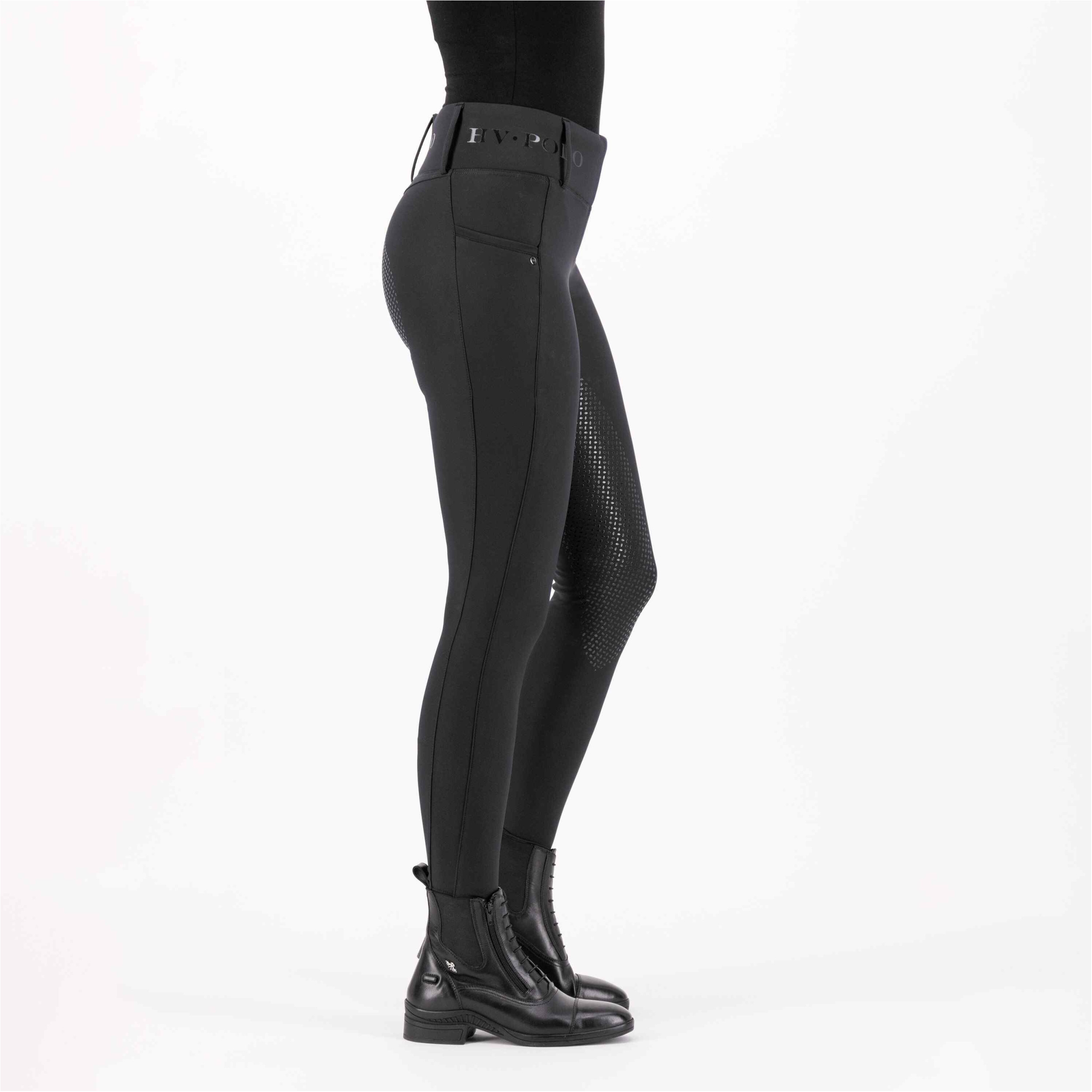 Kinder Reitleggings HVPFavourite FullGrip schwarz