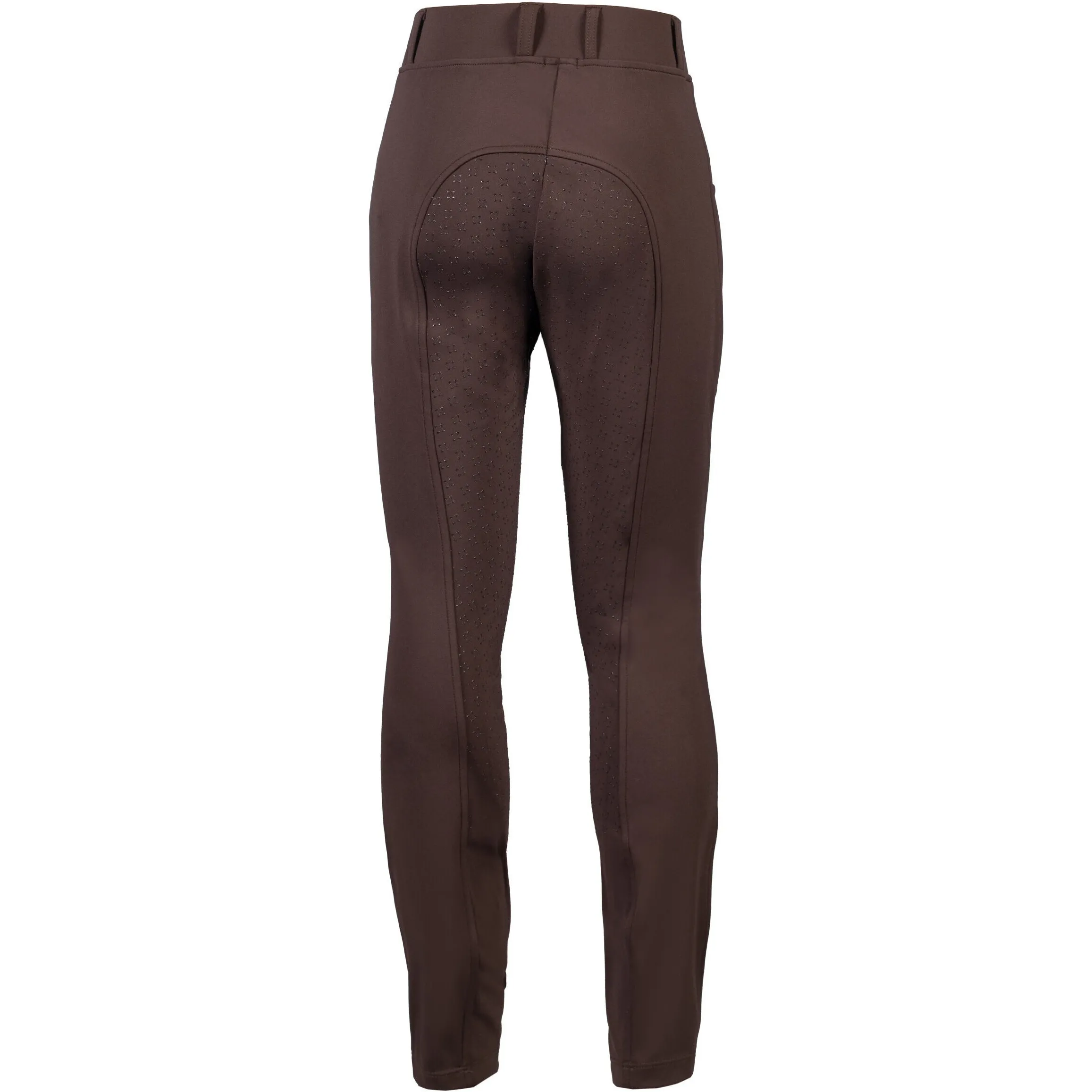 Winter Kinder Reitleggings Silikon Vollbesatz MIA dunkelbraun